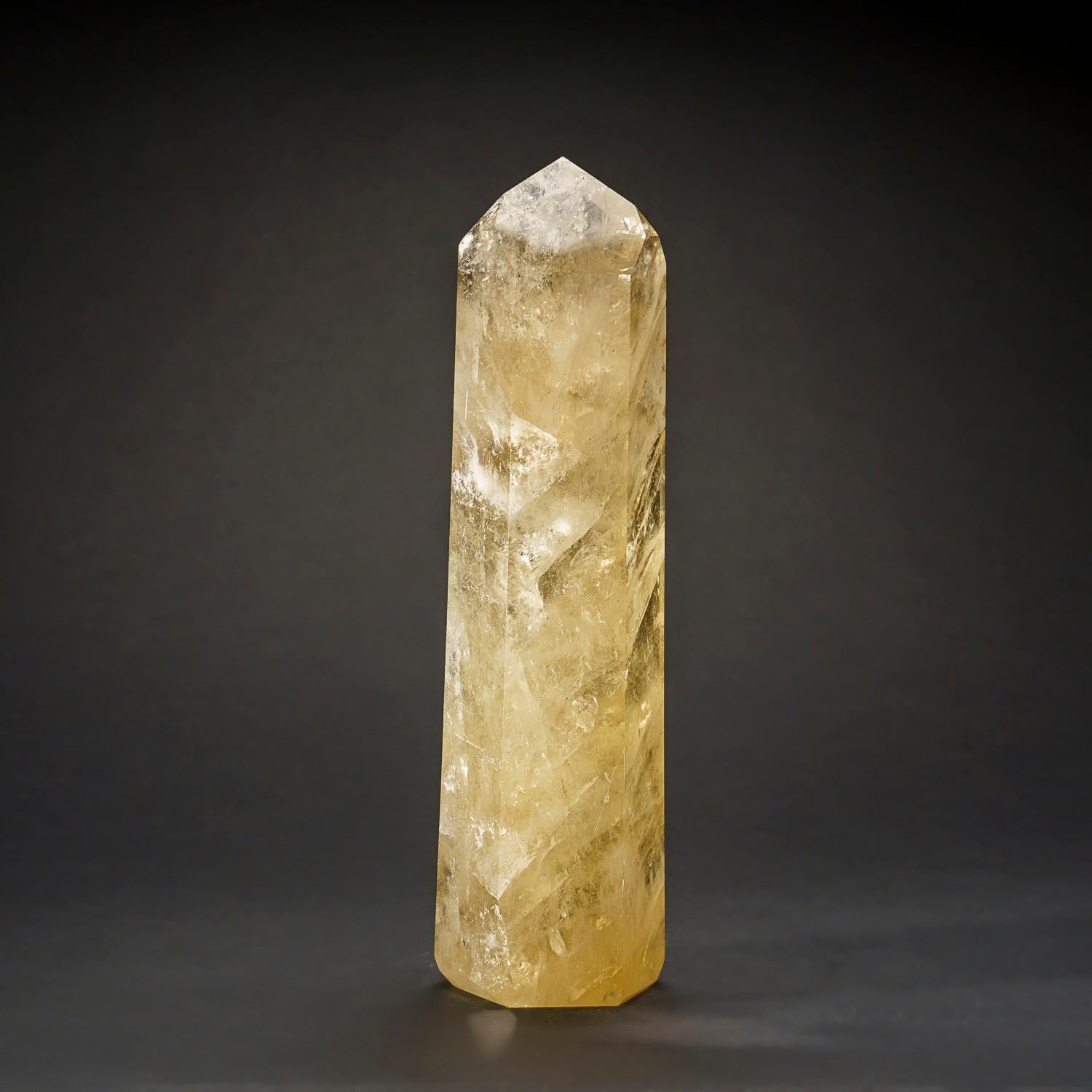 Contemporary Genuine Museum Quality Citrine Crystal Point from Brazil (5.5 lbs) For Sale