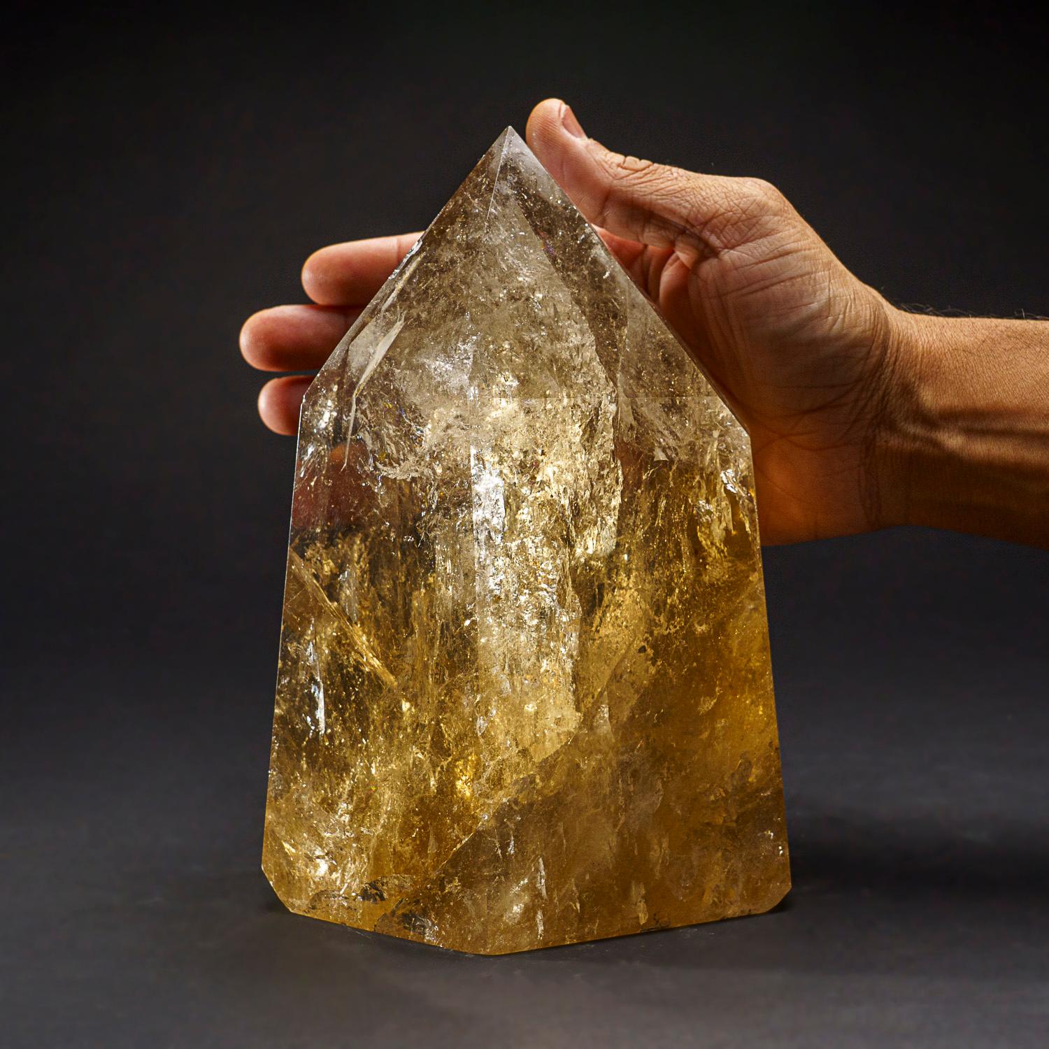 Brazilian Genuine Museum Quality Citrine Crystal Point from Brazil (8 lbs) For Sale