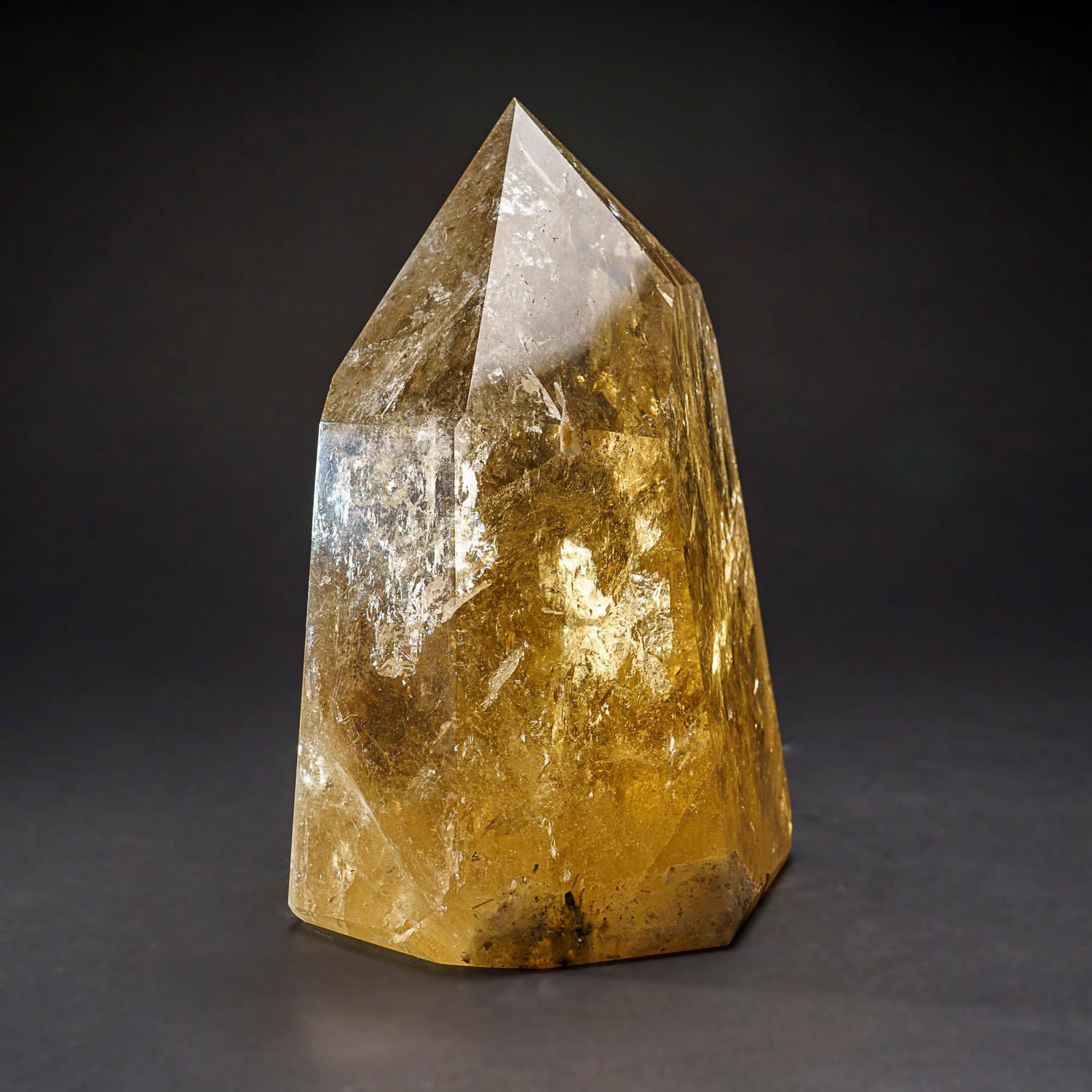 Genuine Museum Quality Citrine Crystal Point from Brazil (8 lbs) In New Condition For Sale In New York, NY