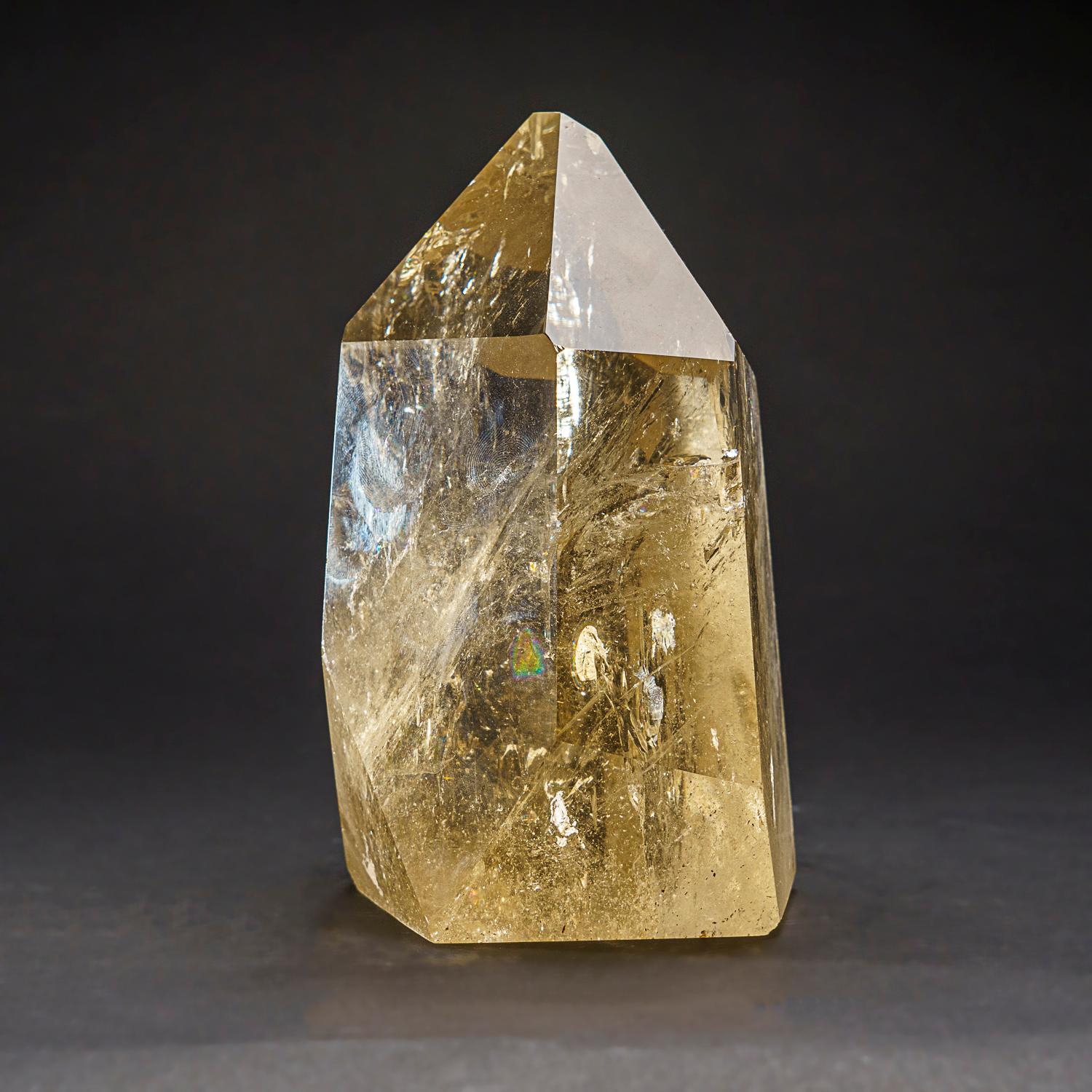 Contemporary Genuine Museum Quality Citrine Crystal Point from Brazil (8 lbs) For Sale