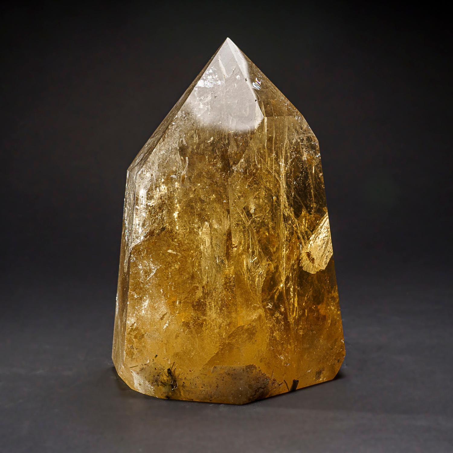 Contemporary Genuine Museum Quality Citrine Crystal Point from Brazil (8 lbs) For Sale