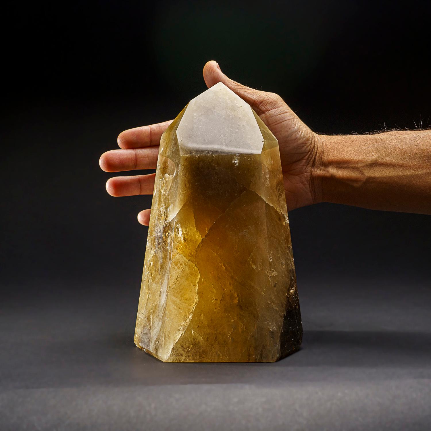 Brazilian Genuine Museum Quality Citrine Crystal Point from Brazil (8.5 lbs) For Sale