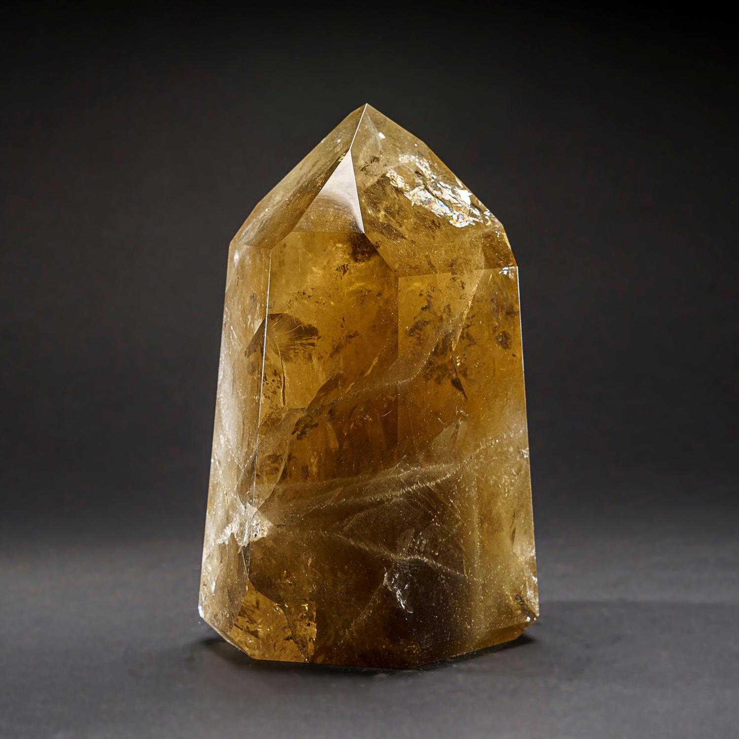 Brazilian Genuine Museum Quality Citrine Crystal Point from Brazil (8.5 lbs) For Sale