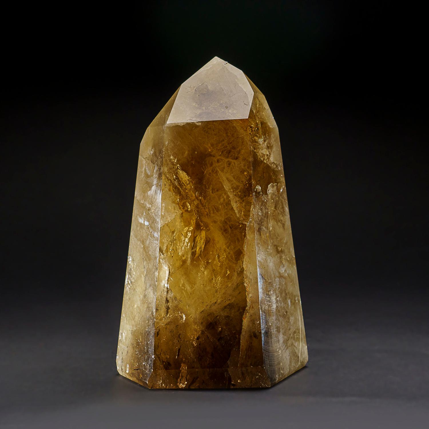 Contemporary Genuine Museum Quality Citrine Crystal Point from Brazil (8.5 lbs) For Sale