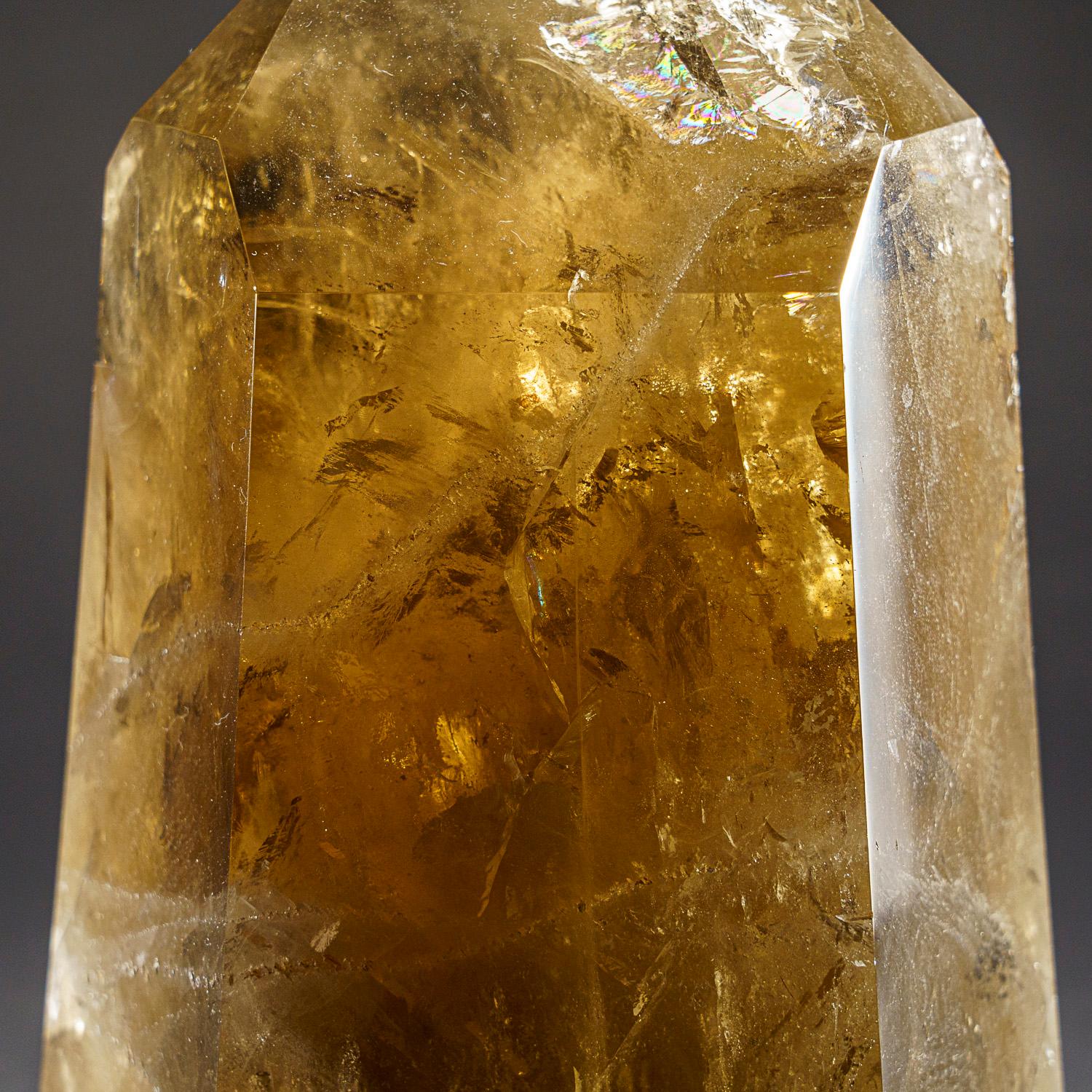 Contemporary Genuine Museum Quality Citrine Crystal Point from Brazil (8.5 lbs) For Sale