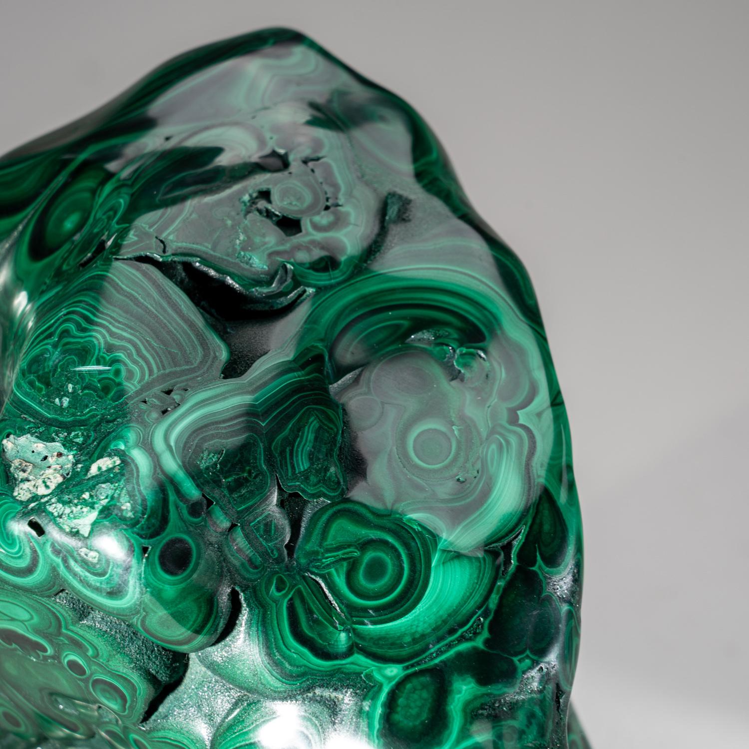 Genuine Natural Bulls Eye Malachite 10.35 lbs In Excellent Condition For Sale In New York, NY