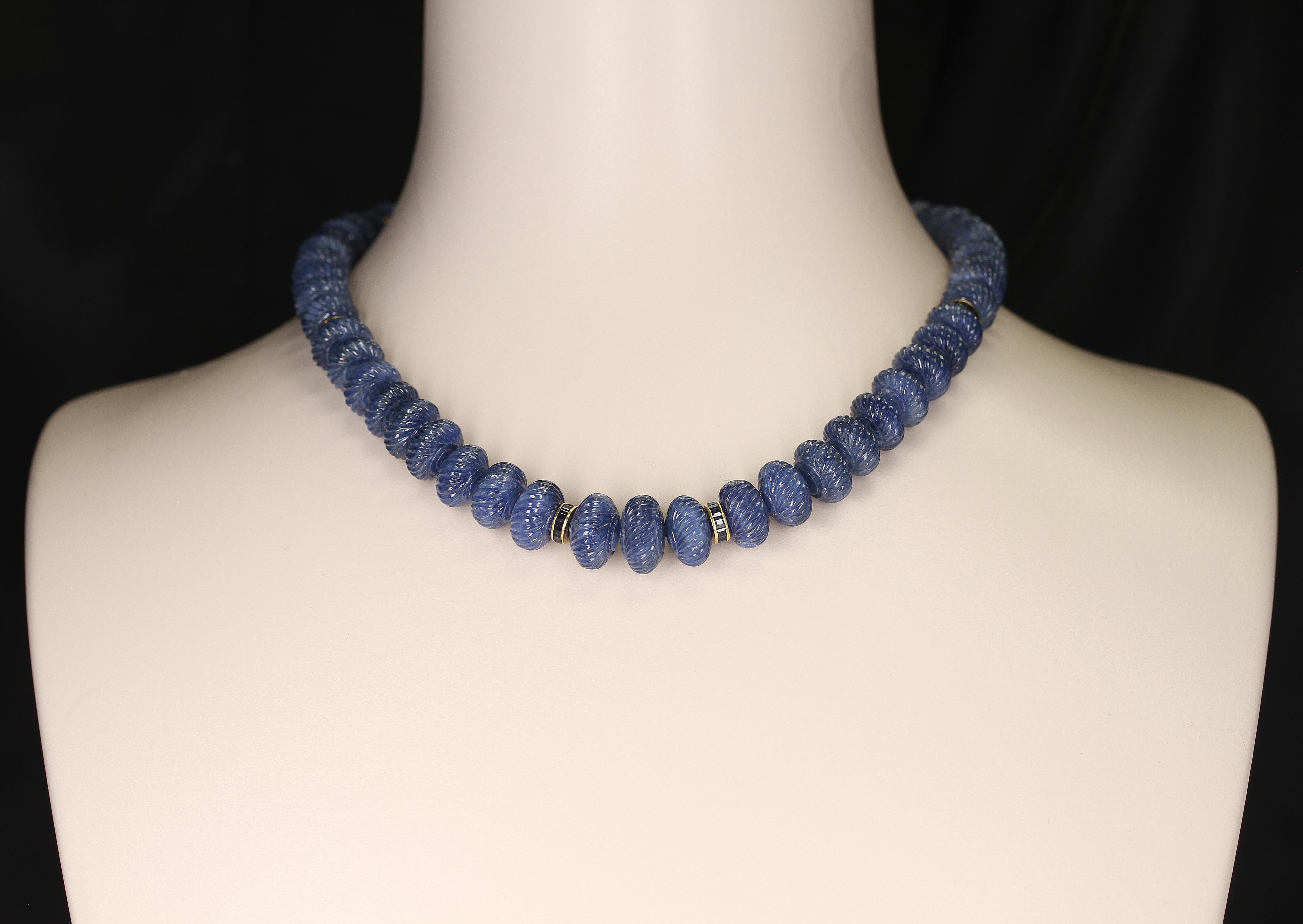 sapphire bead necklace