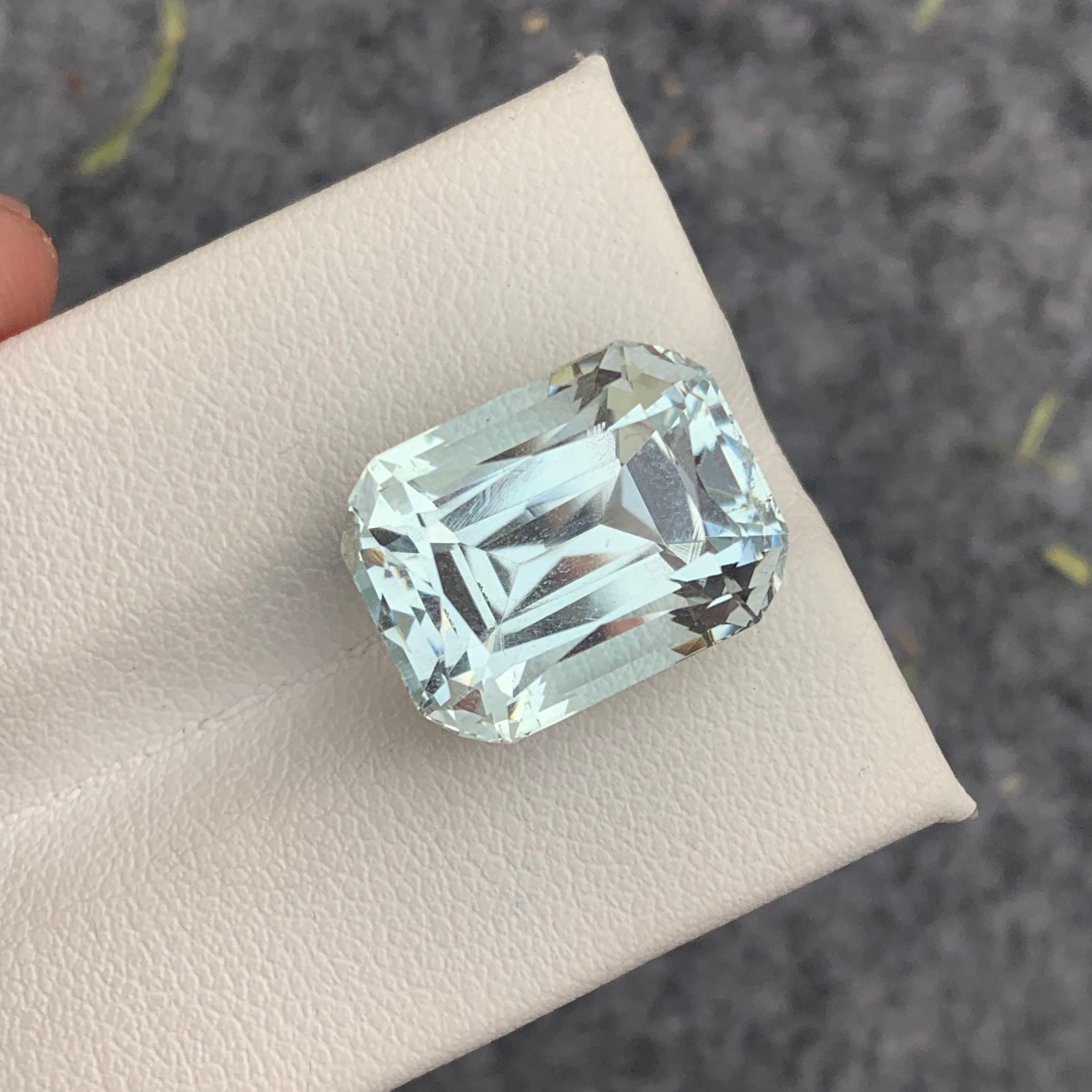 Genuine Natural Faceted Aquamarine Pakistani Mine 14.80 Carat March Birthstone 4