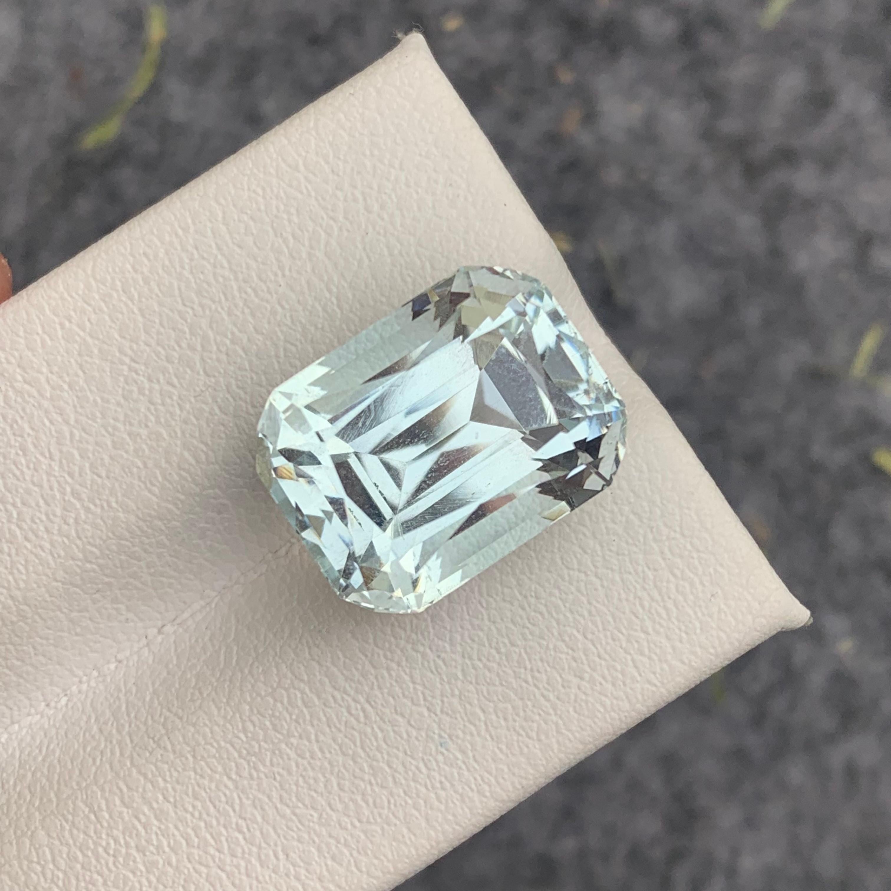 Genuine Natural Faceted Aquamarine Pakistani Mine 14.80 Carat March Birthstone 5