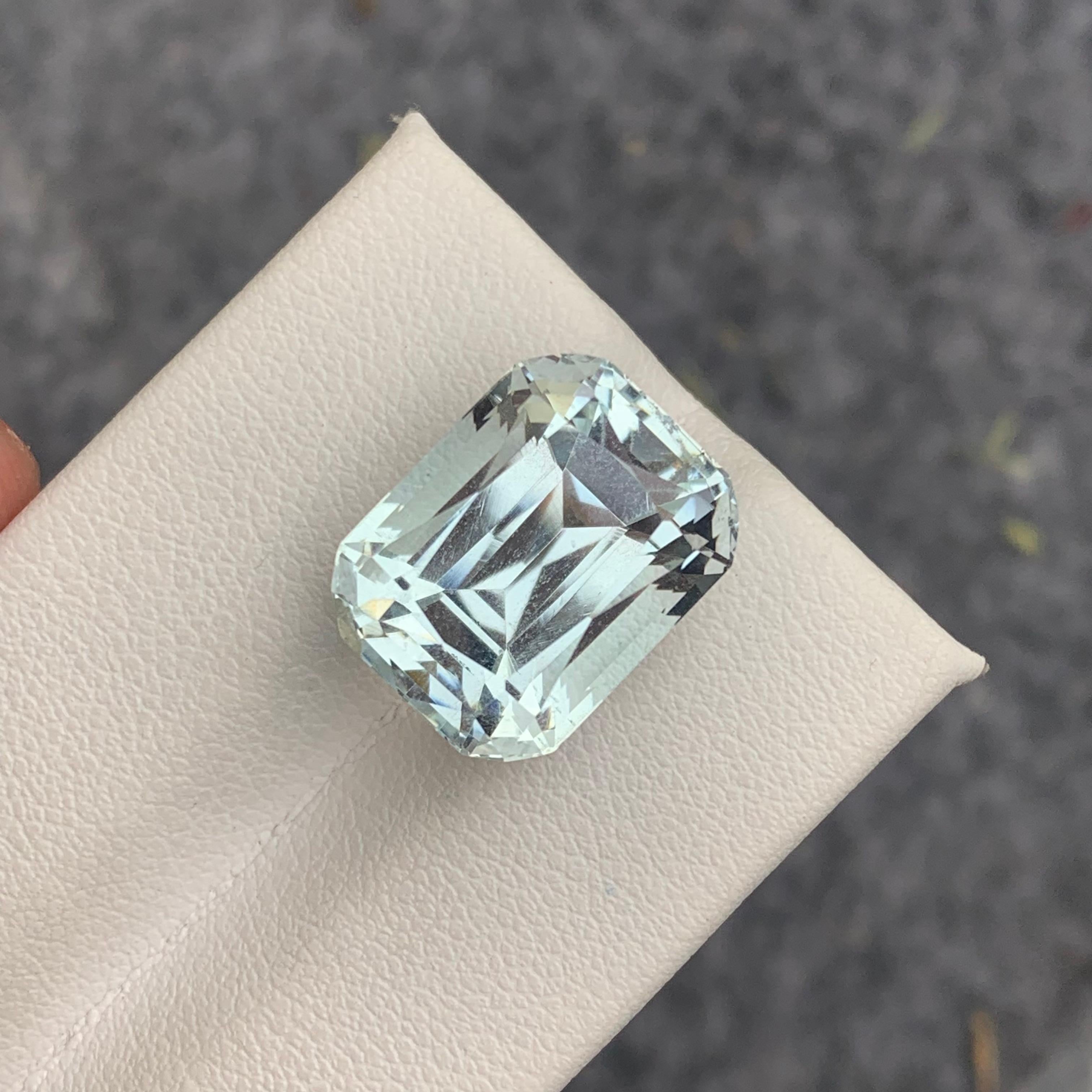 Cushion Cut Genuine Natural Faceted Aquamarine Pakistani Mine 14.80 Carat March Birthstone