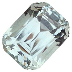 Aigue-marine naturelle à facettes authentique mine pakistanaise 14,80 carats Pierre de naissance de mars