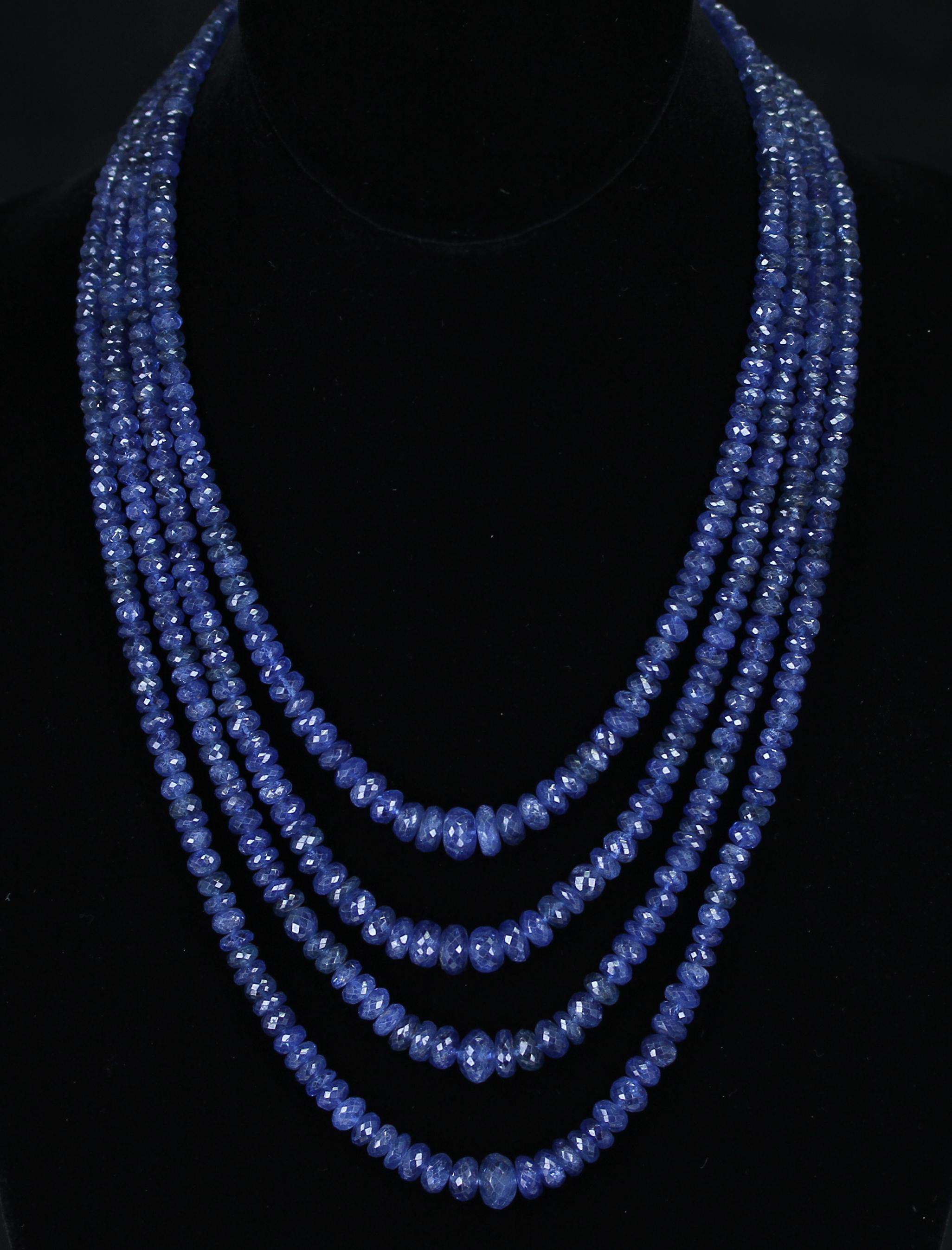 sapphire beads necklace