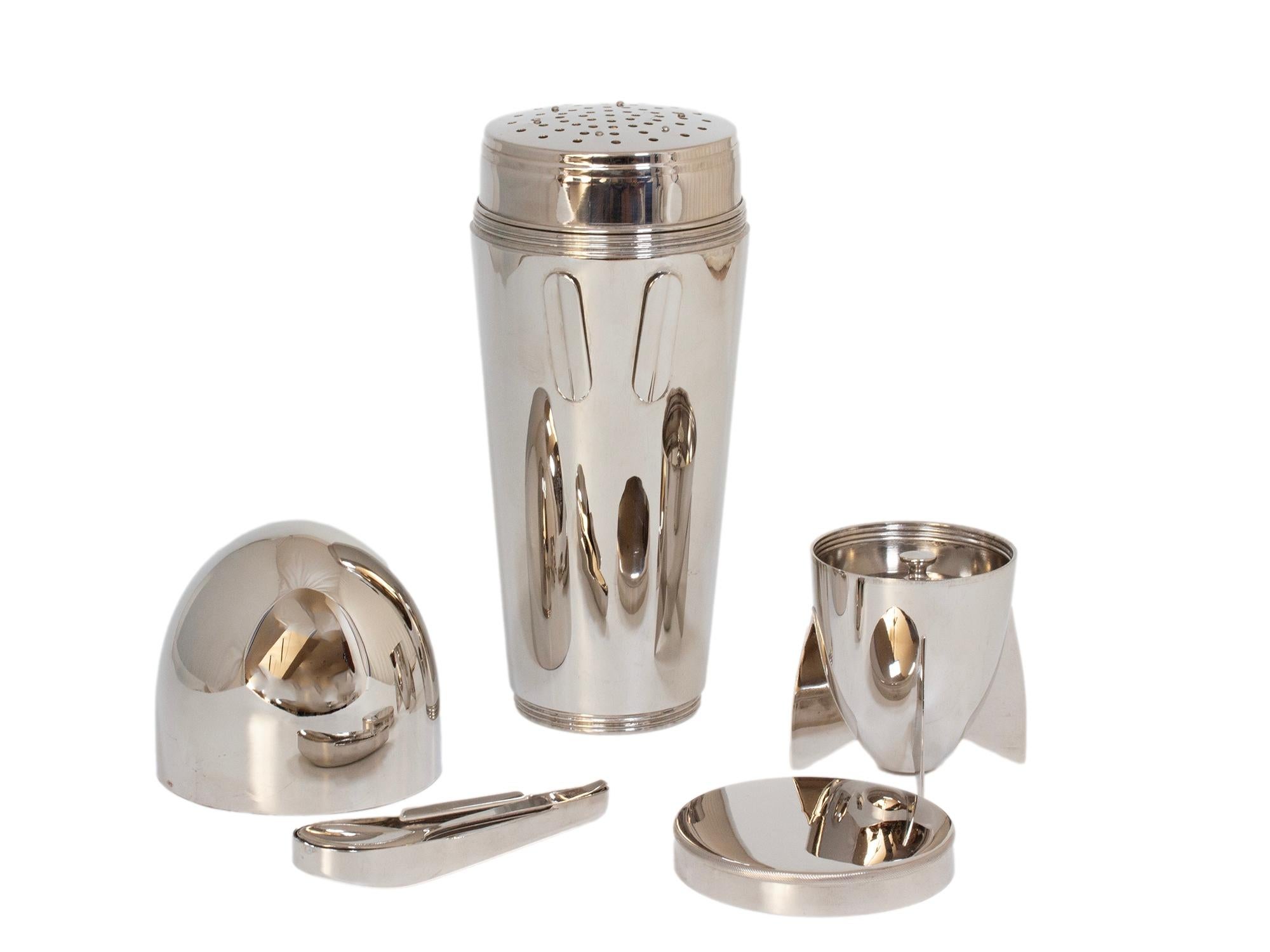 Echtes Original J. A. Henckels Zeppelin Cocktail Shaker Kompendium Art Deco im Angebot 2