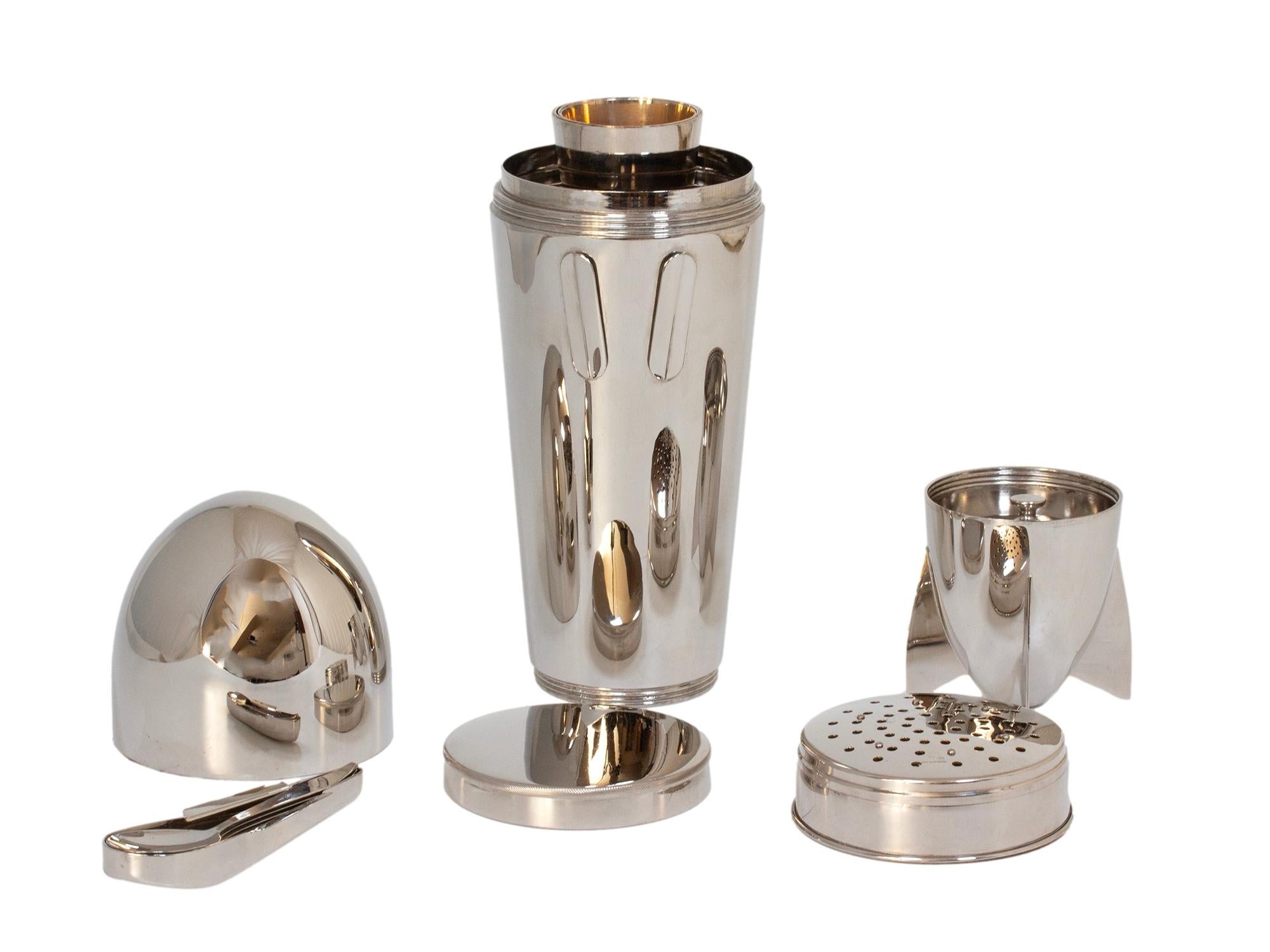 Echtes Original J. A. Henckels Zeppelin Cocktail Shaker Kompendium Art Deco im Angebot 3