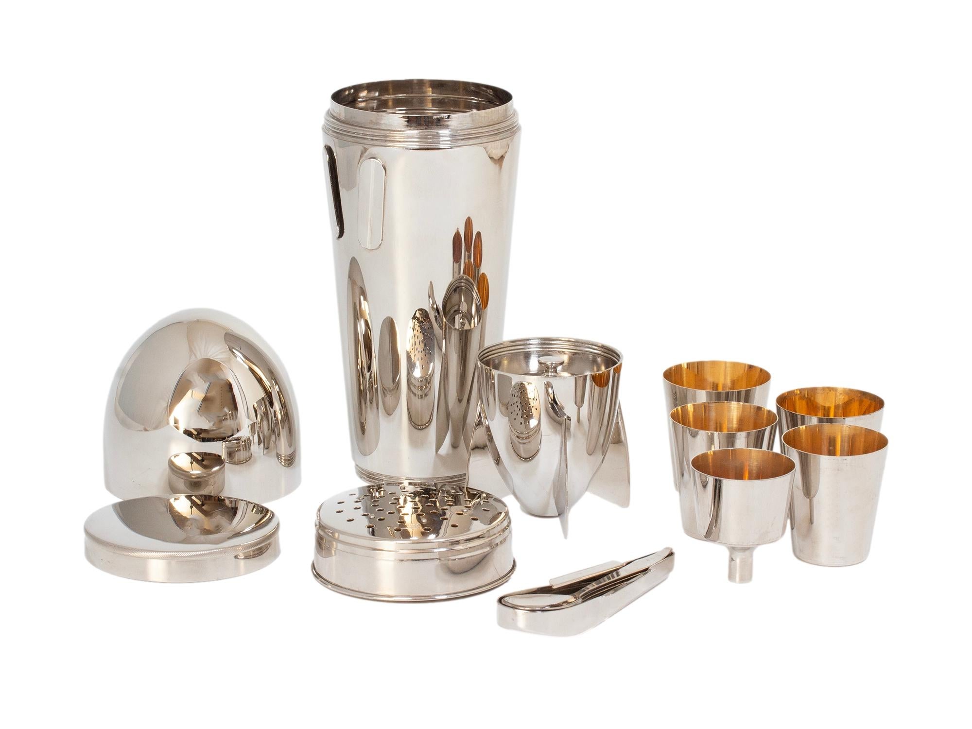 Echtes Original J. A. Henckels Zeppelin Cocktail Shaker Kompendium Art Deco im Angebot 4