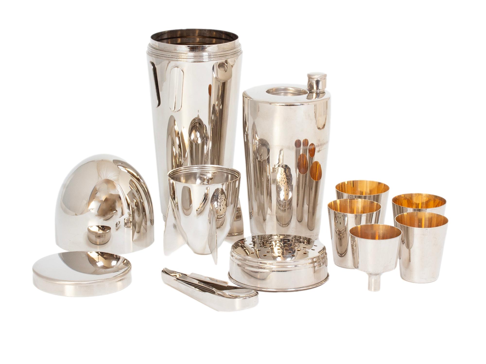 Echtes Original J. A. Henckels Zeppelin Cocktail Shaker Kompendium Art Deco im Angebot 5