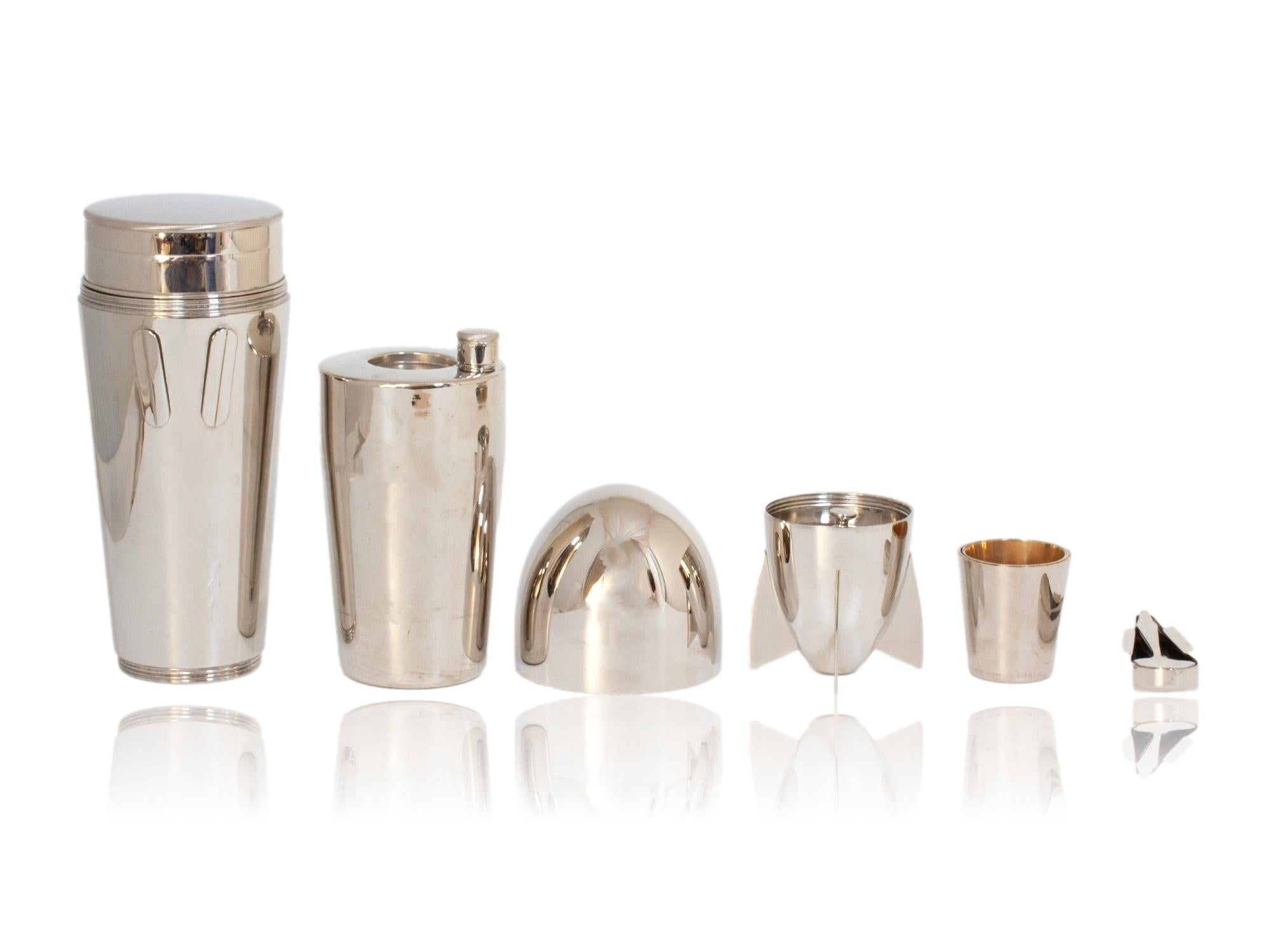 Echtes Original J. A. Henckels Zeppelin Cocktail Shaker Kompendium Art Deco im Angebot 6