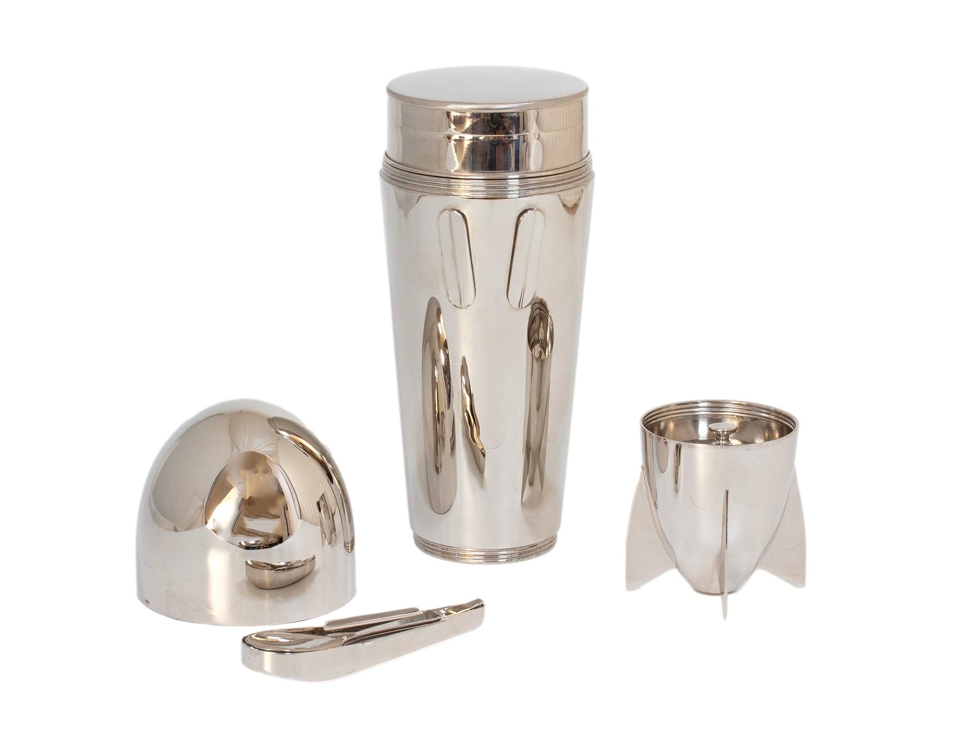 Echtes Original J. A. Henckels Zeppelin Cocktail Shaker Kompendium Art Deco im Angebot 1