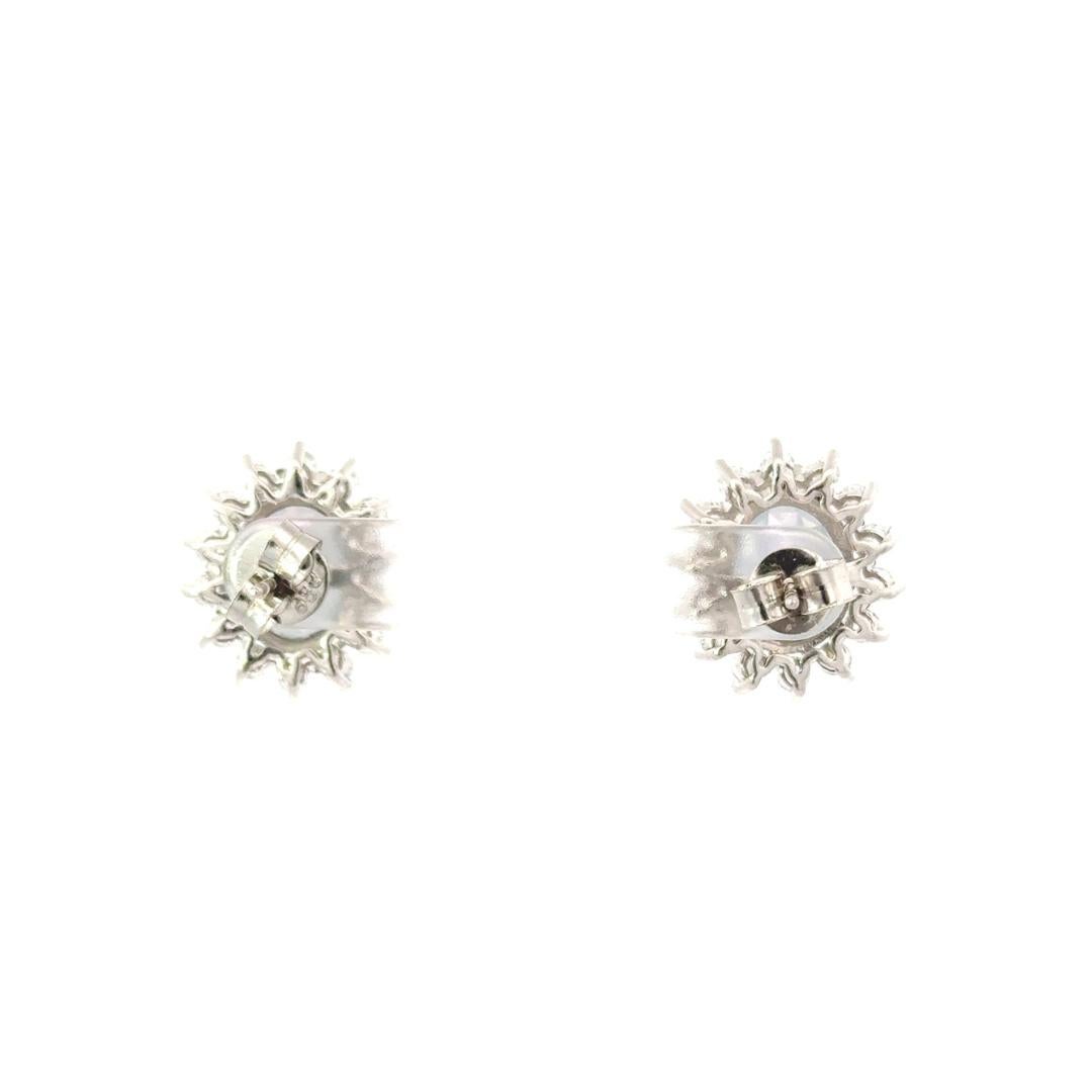 Boucles d'oreilles Halo en argent sterling avec Topaze Mystique Véritable de taille ovale pour Elle en vente 1