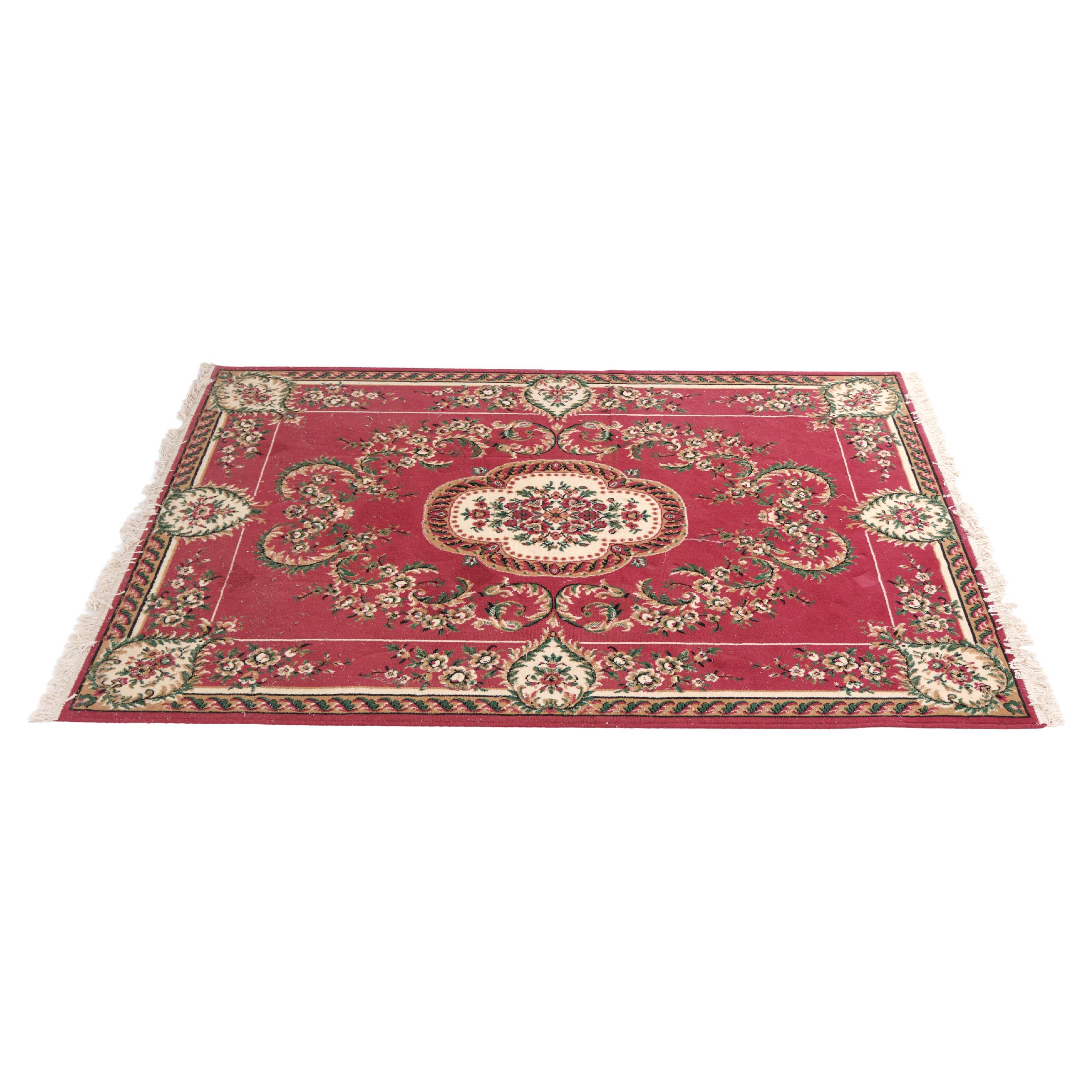 Genuine Persian Rug Hand-Knotted With Reddish Tones For Sale