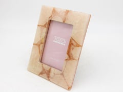 Genuine Pink Quartz/Glass 5” x 7" photo frame by Tozai Home, 2015