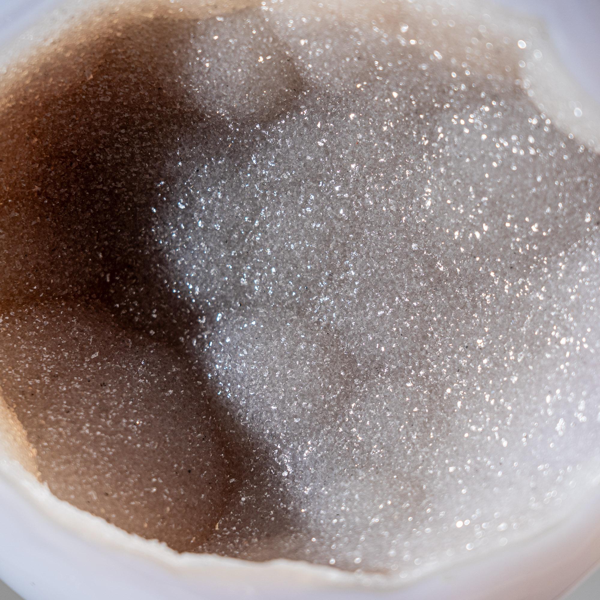 Cuore di geode di agata autentico lucidato su supporto dal Brasile (4,3 libbre) in vendita 2