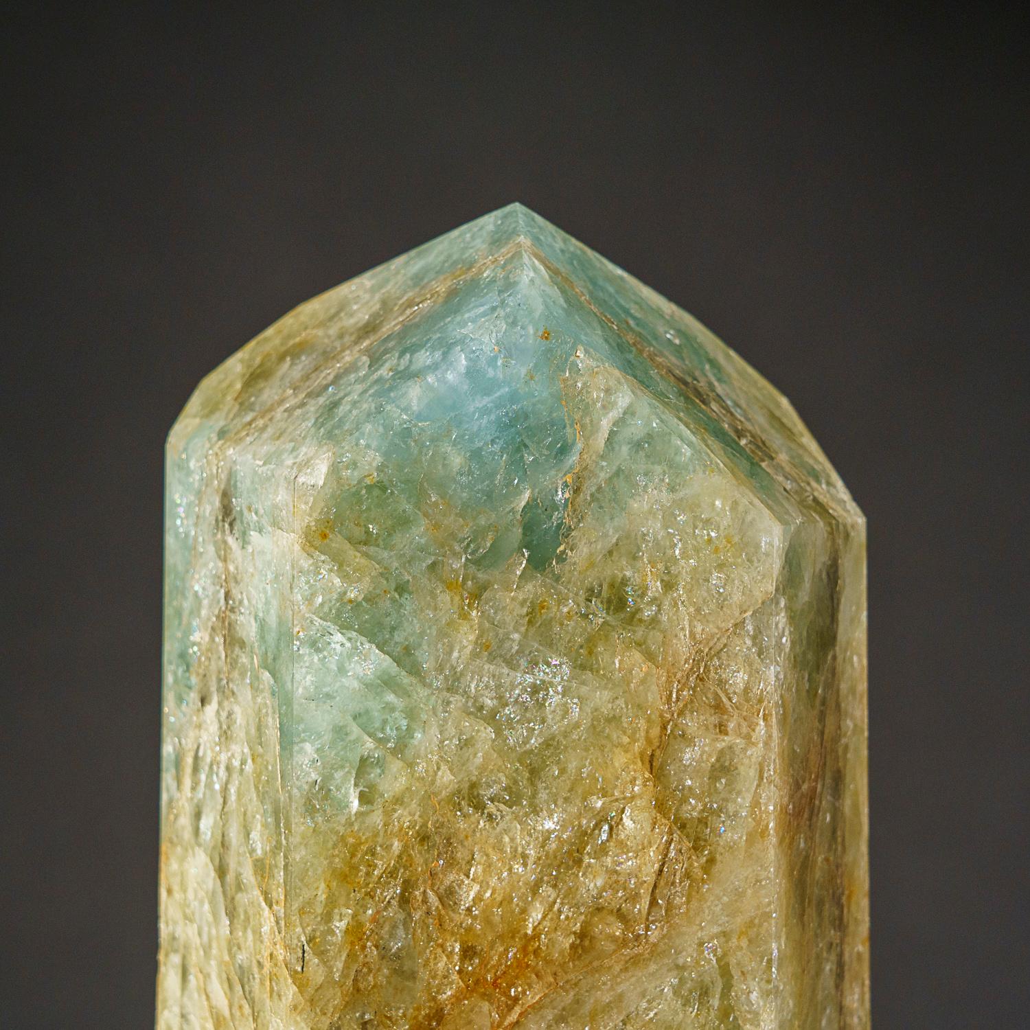Genuine Polished Aquamarine Point from Brazil (9.5 lbs) In New Condition For Sale In New York, NY