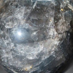 Autentica sfera di quarzo blu lucidata proveniente dal Brasile (7", 13 lbs)