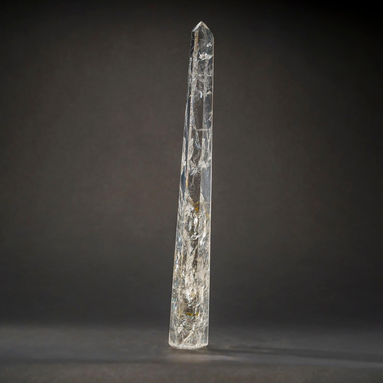 Genuine Polished Clear Quartz Point From Brazil (1 lbs) In New Condition In New York, NY