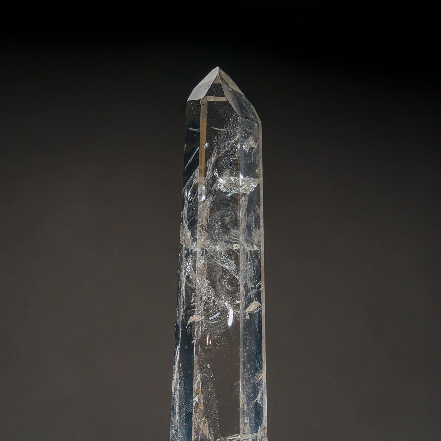 Contemporary Genuine Polished Clear Quartz Point From Brazil (1 lbs)