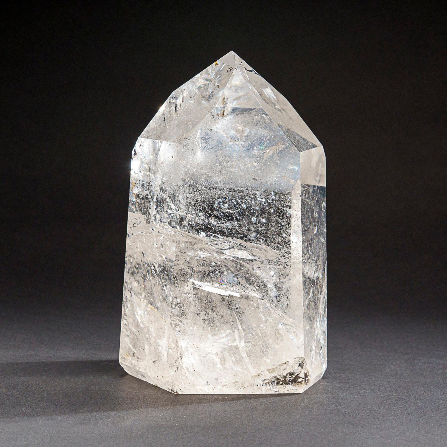 Contemporary Genuine Polished Clear Quartz Point From Brazil (10 lbs)