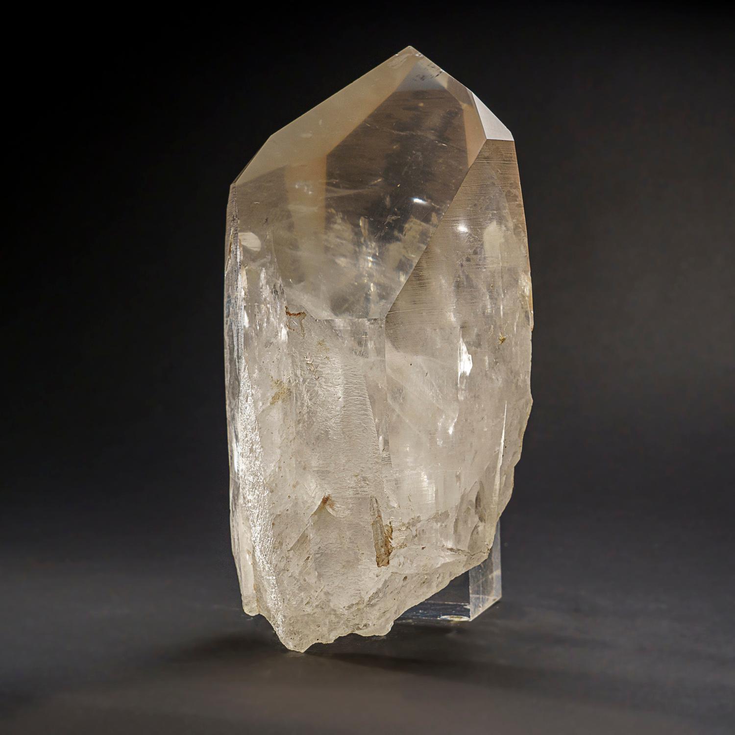 Genuine Polished Clear Quartz Point From Brazil (11.5 lbs) In New Condition For Sale In New York, NY