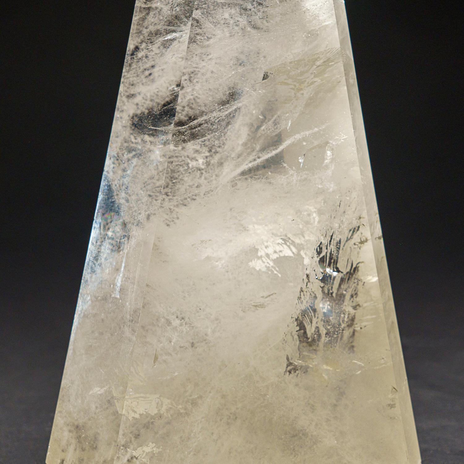 Contemporary Genuine Polished Clear Quartz Point From Brazil (3.5 lbs) For Sale