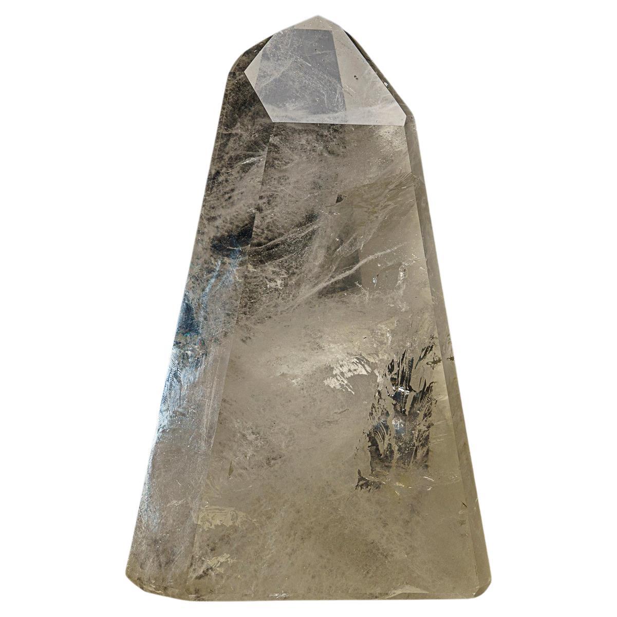 Genuine Polished Clear Quartz Point From Brazil (3.5 lbs) For Sale