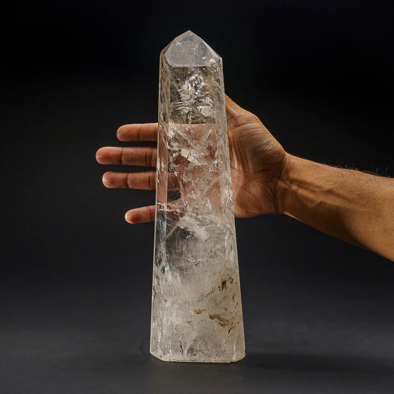 Brazilian Genuine Polished Clear Quartz Point From Brazil (4 lbs) For Sale