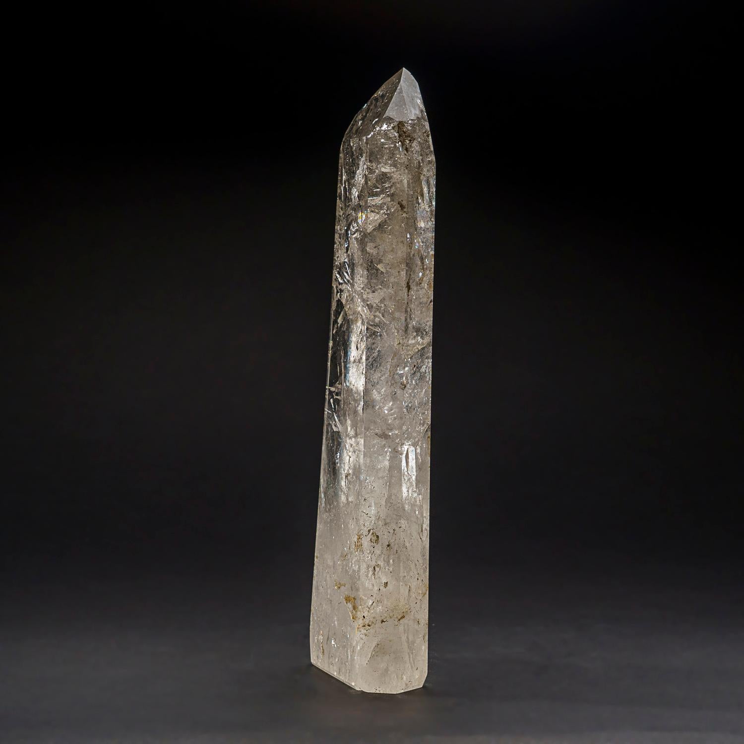 Contemporary Genuine Polished Clear Quartz Point From Brazil (4 lbs) For Sale