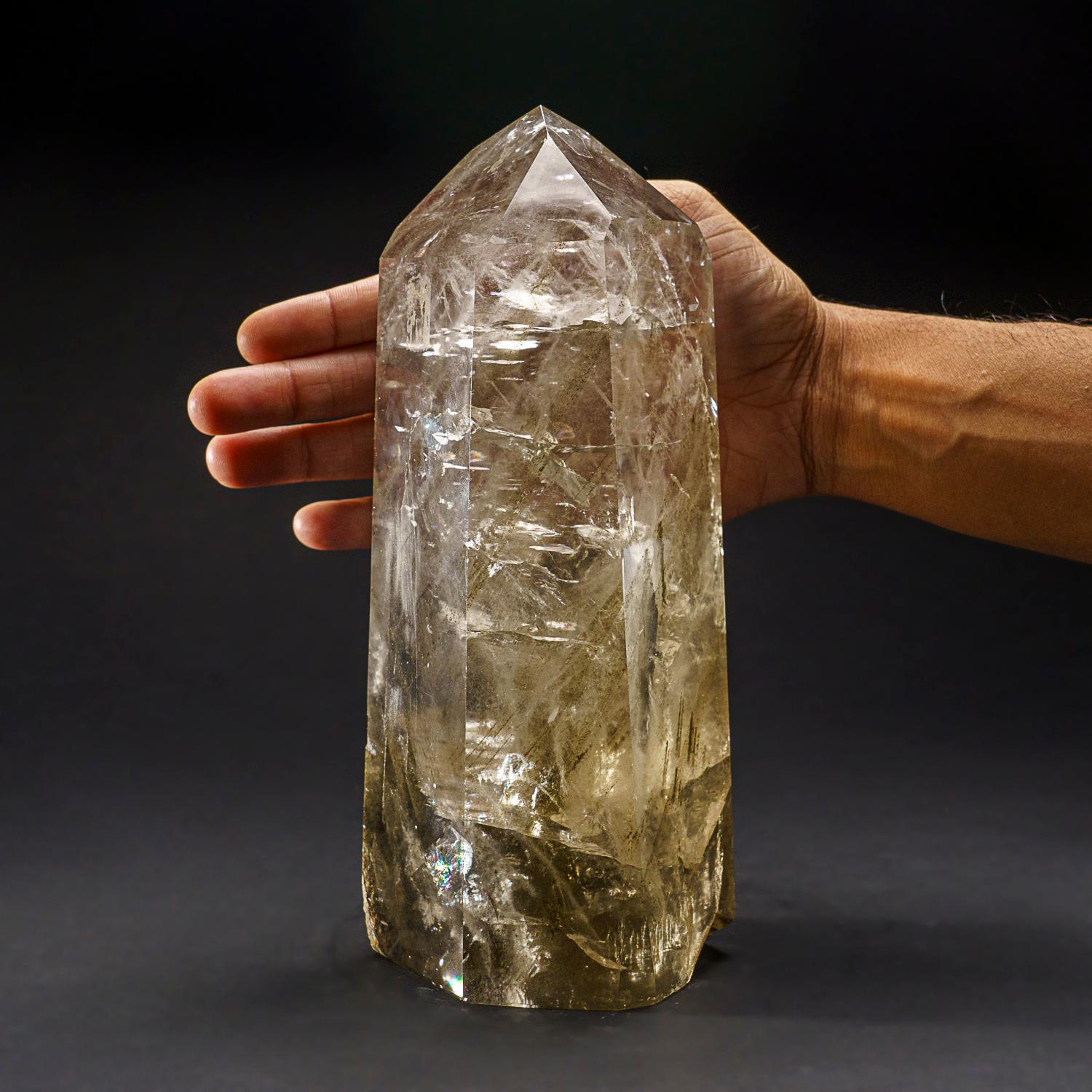Brésilien Point de quartz transparent et poli du Brésil (7.5 livres) en vente