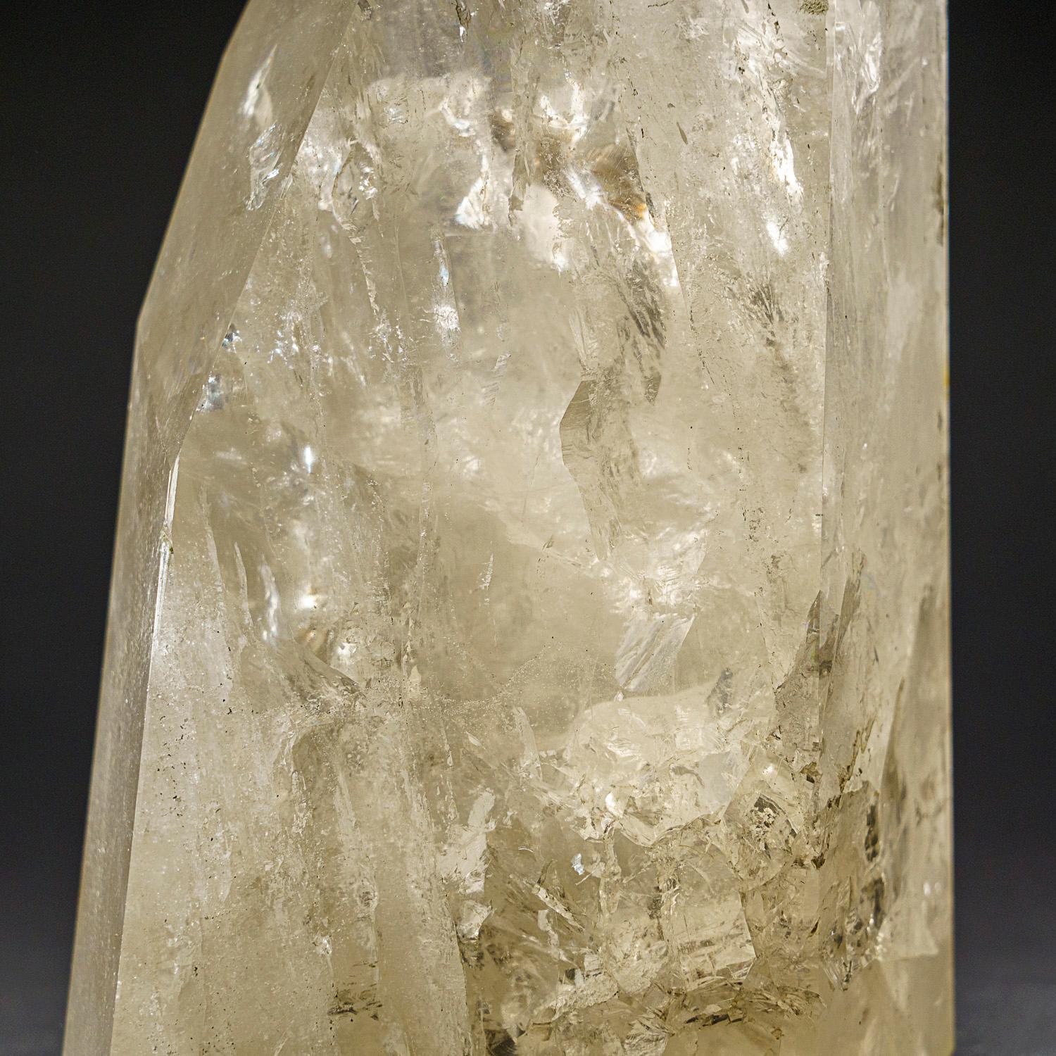 Genuine Polished Clear Quartz Point From Brazil (7.5 lbs) In New Condition For Sale In New York, NY