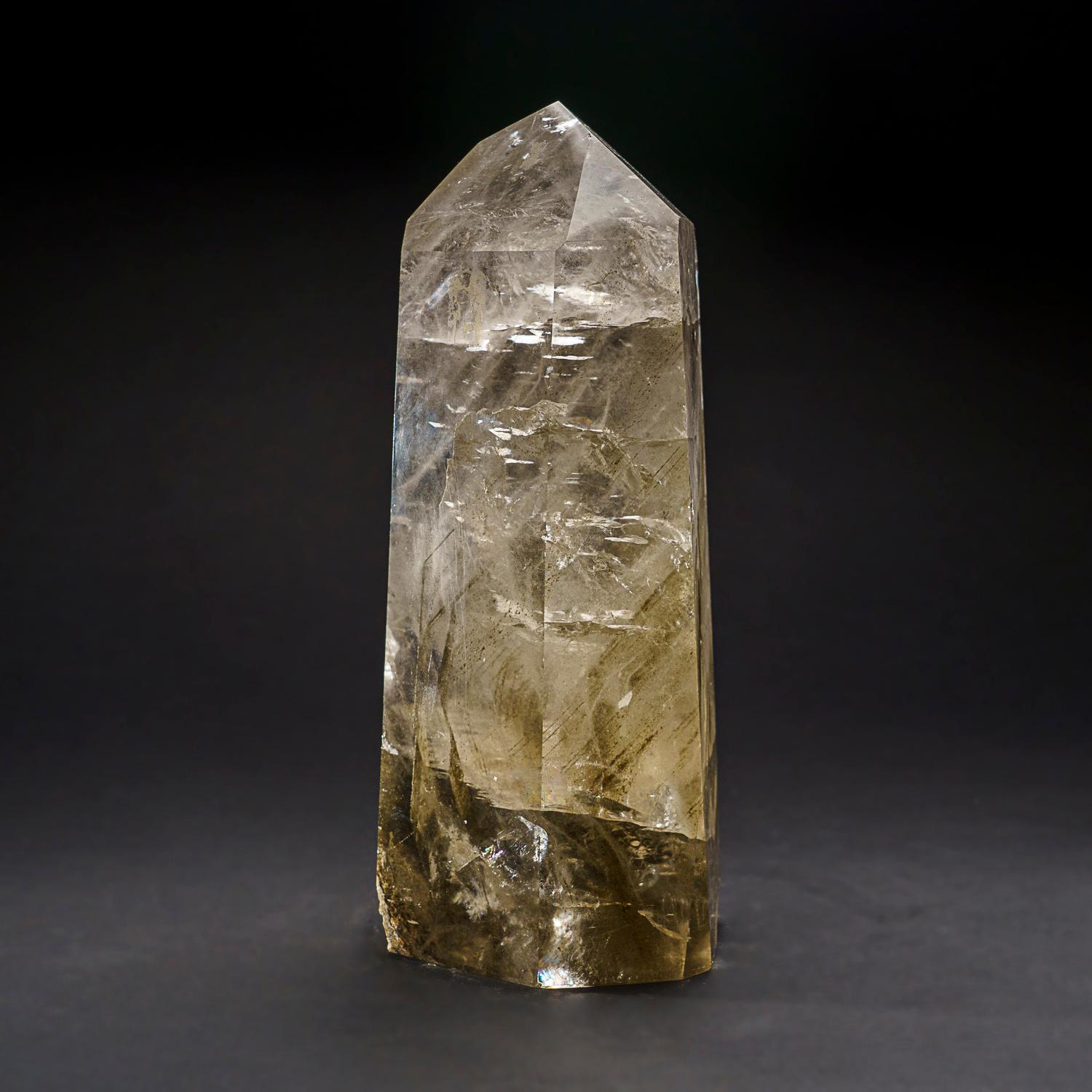 Genuine Polished Clear Quartz Point From Brazil (7.5 lbs) In New Condition For Sale In New York, NY