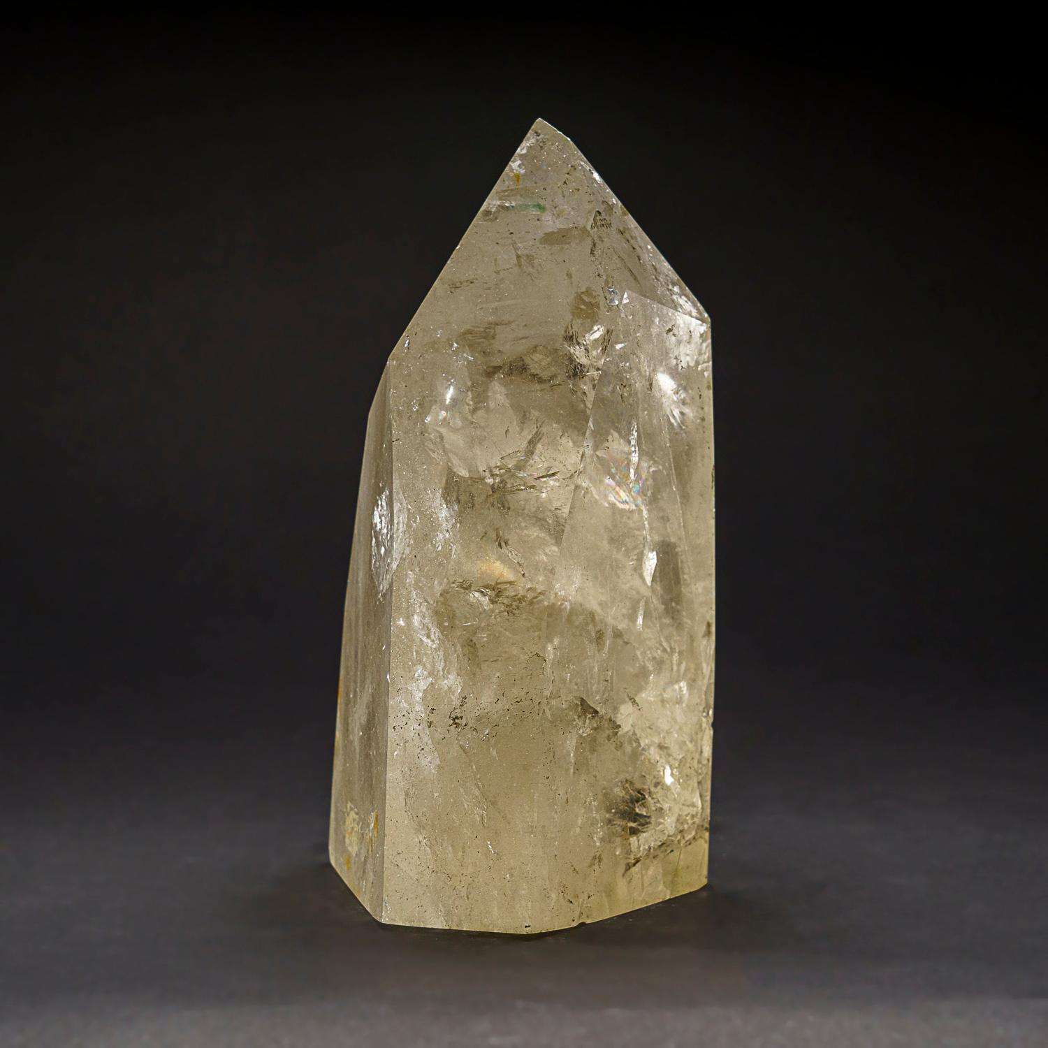 Genuine Polished Clear Quartz Point From Brazil (7.5 lbs) For Sale