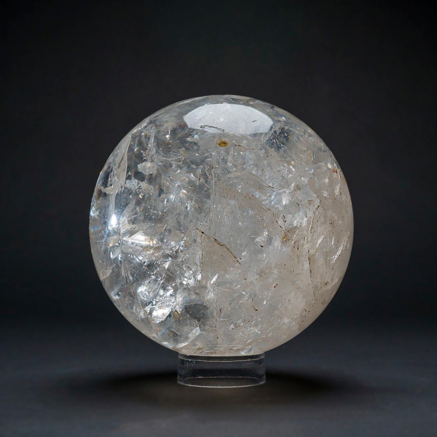 Other Genuine Polished Clear Quartz Sphere from Brazil (7 lbs) For Sale