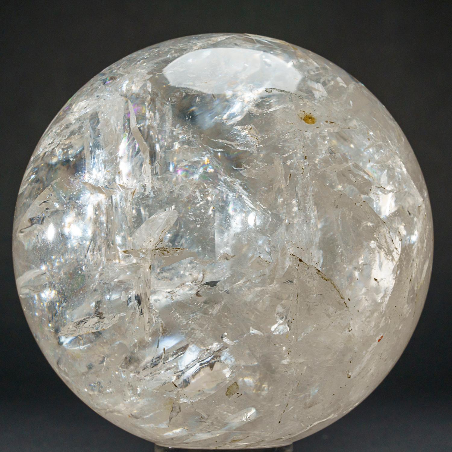 Genuine Polished Clear Quartz Sphere from Brazil (7 lbs) For Sale 1
