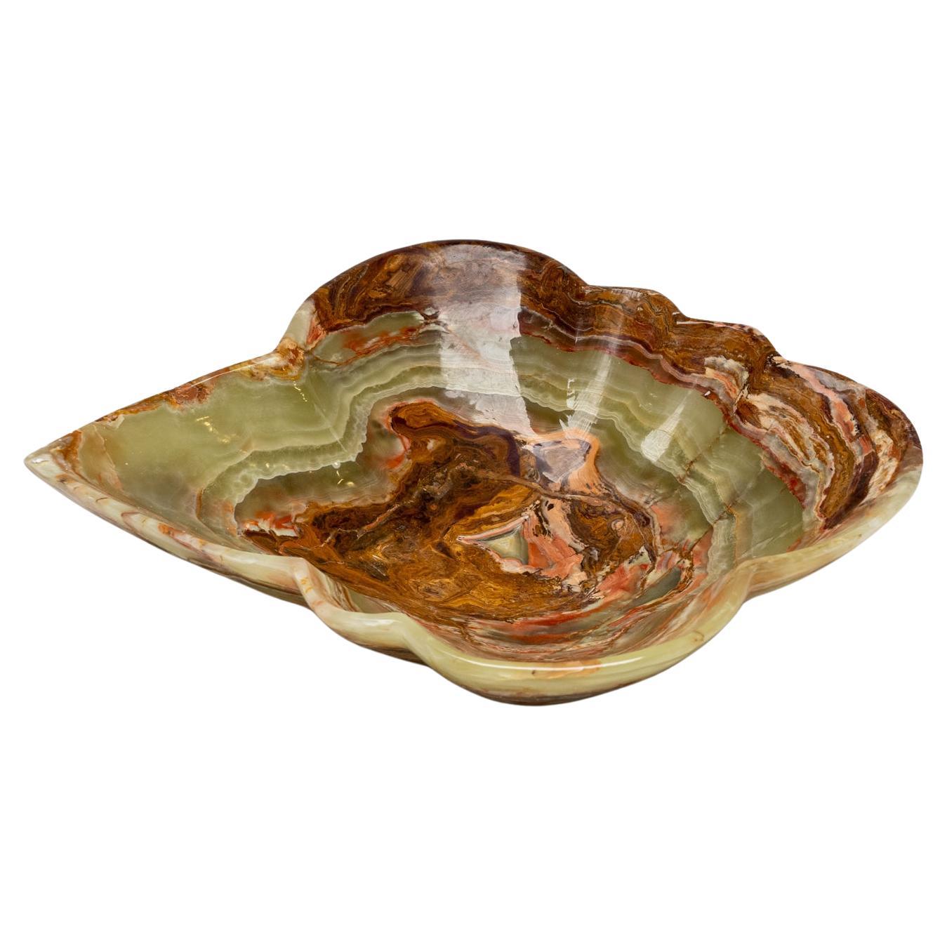 Genuine Polished Green Onyx Bowl from Mexico (9.5 lbs) For Sale