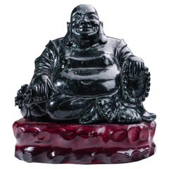 Genuine Polished Hand Carved Nephrite Jade Buddha (10 lbs)