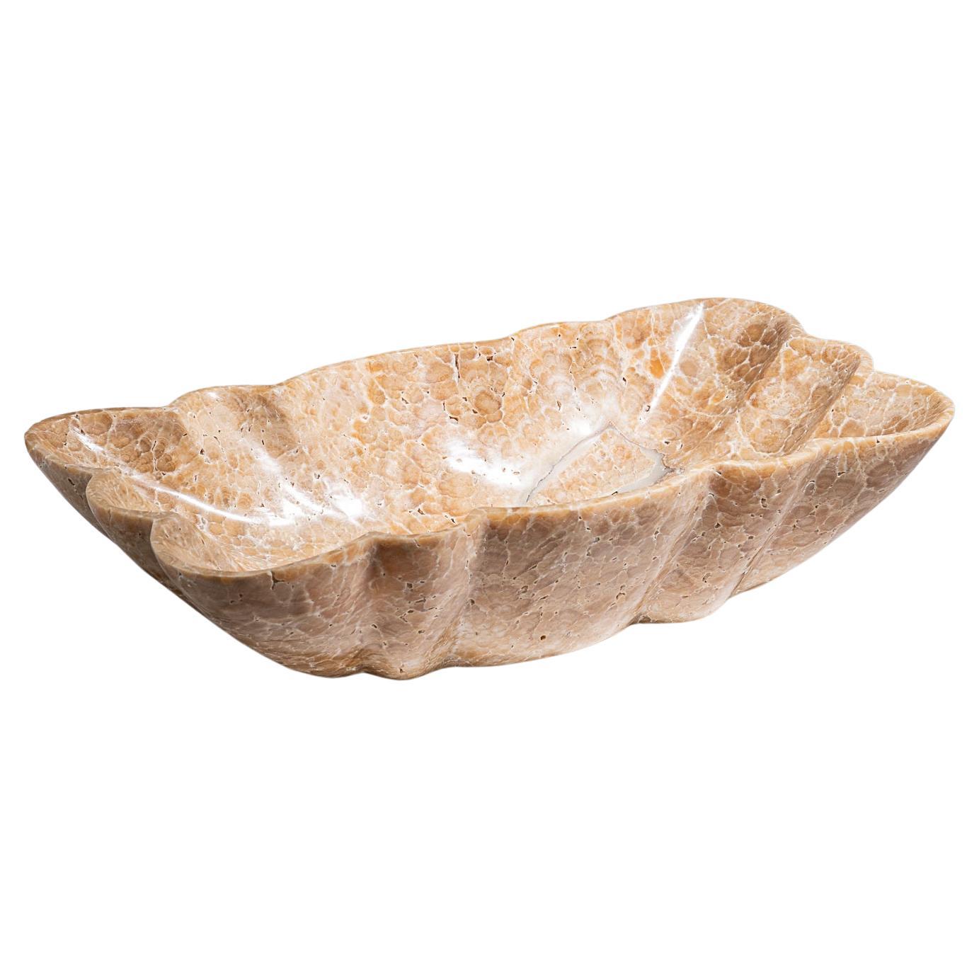 Polished Honey Onyx Bowl from Mexico (9.2 lbs) For Sale