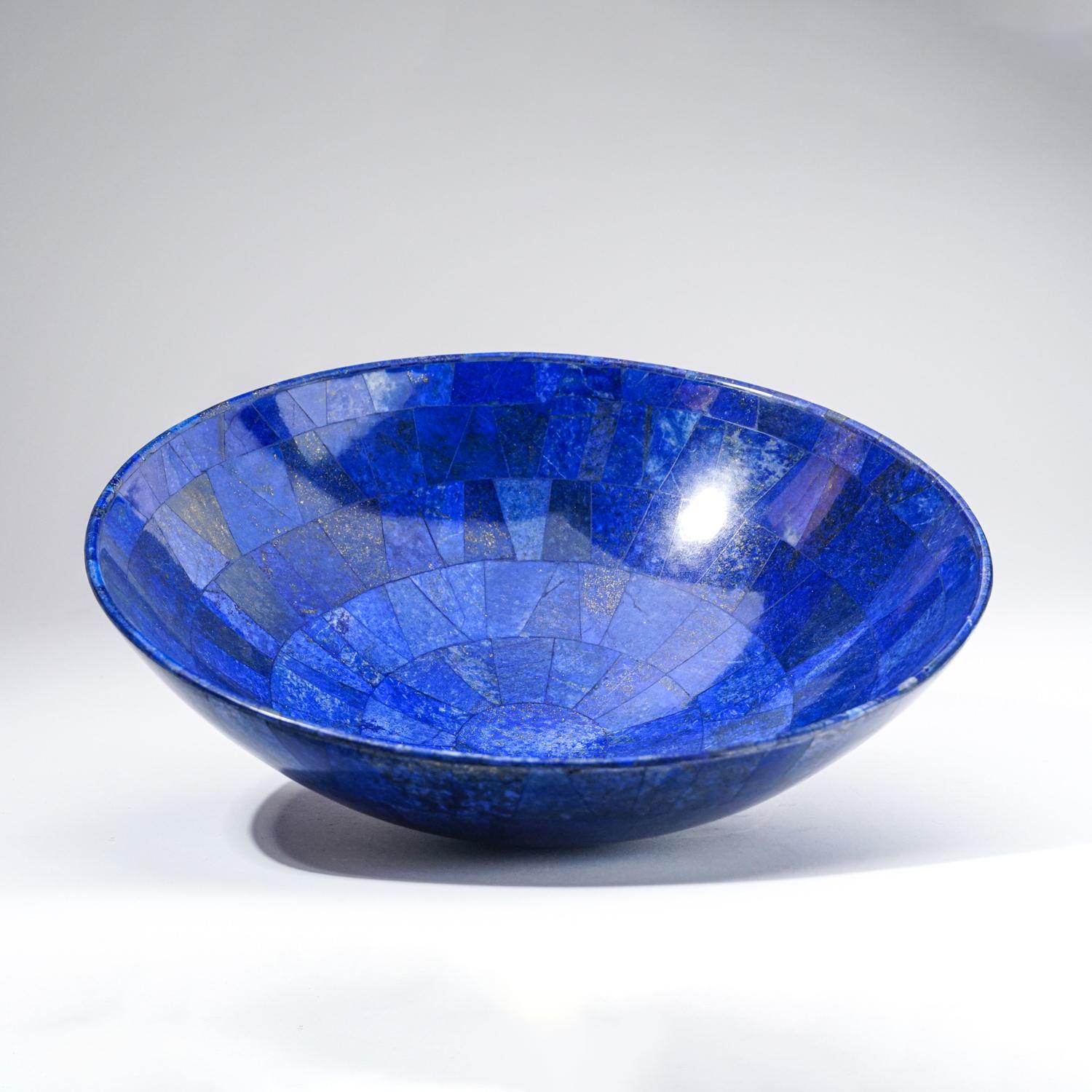 Contemporary Genuine Polished Lapis Lazuli Bowl (3.6 lbs) For Sale