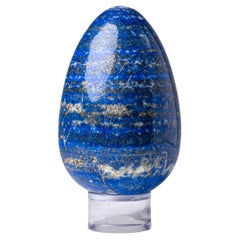Un véritable œuf en lapis-lazuli poli d'Afghanistan (2.5 lbs)