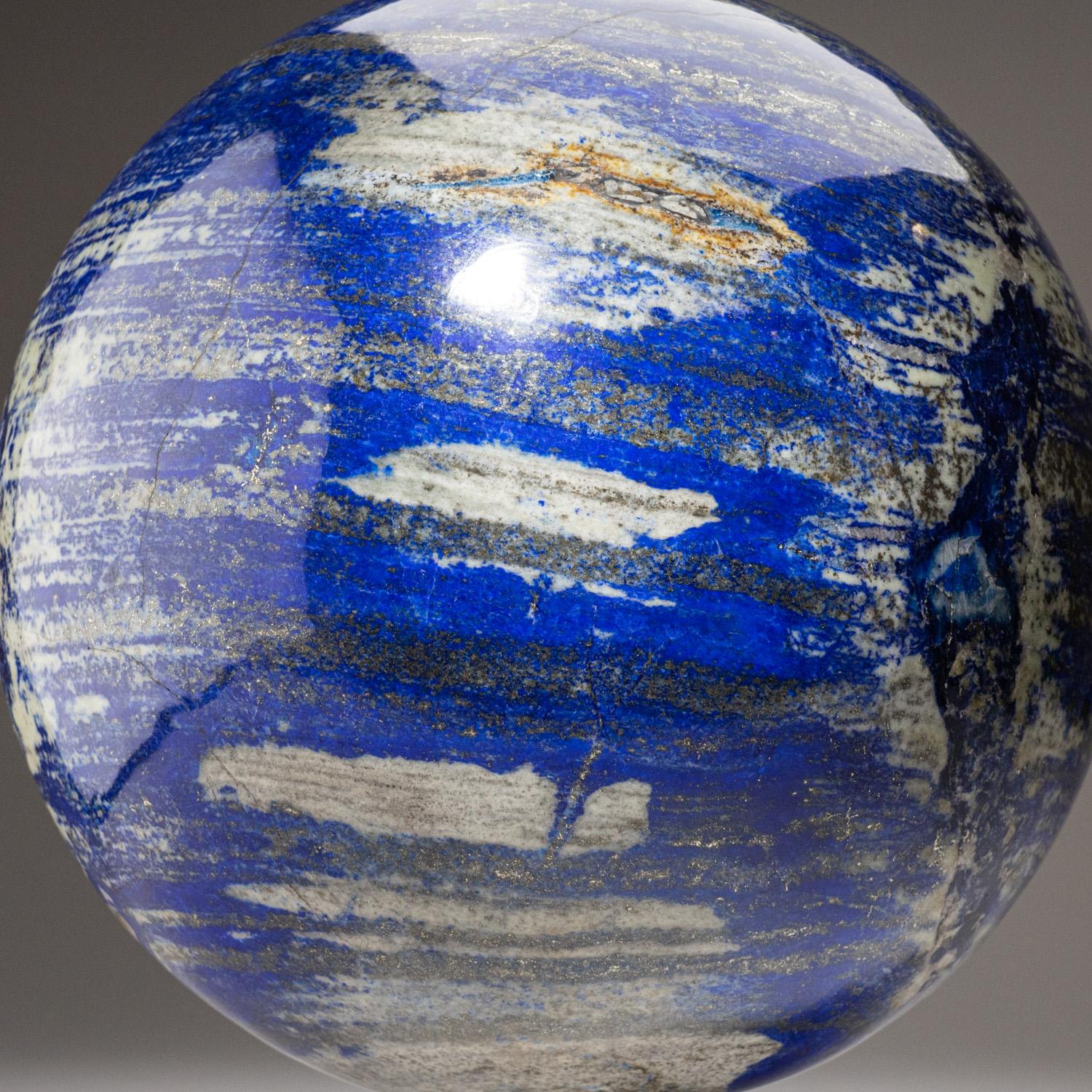 Contemporary Genuine Polished Lapis Lazuli Sphere from Afghanistan (12