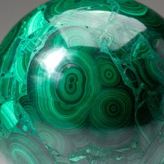 Esfera grande de malaquita auténtica pulida (16,8 libras)