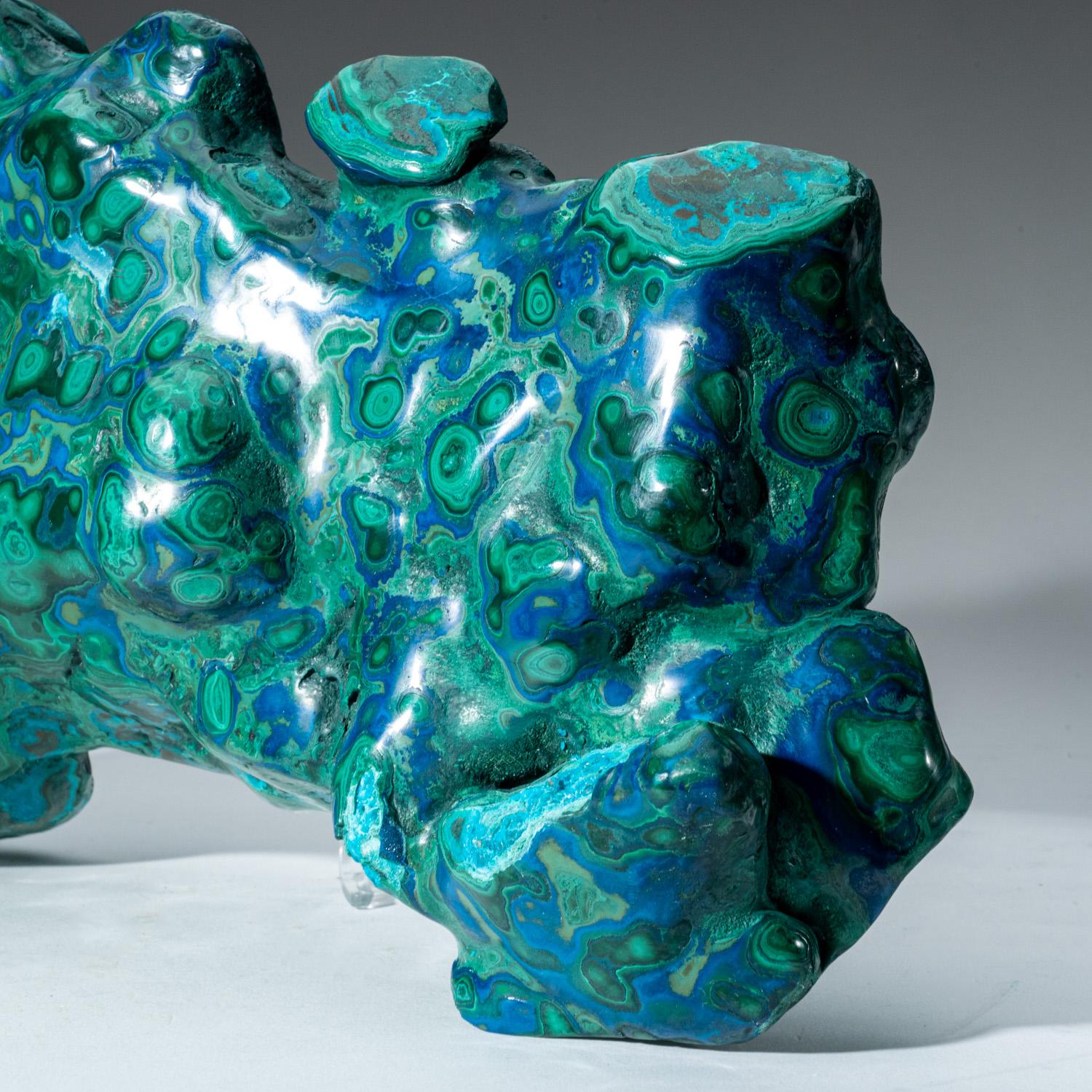 Congolese Genuine Polished Malachite and Azurite Freeform (9.5 lbs) For Sale